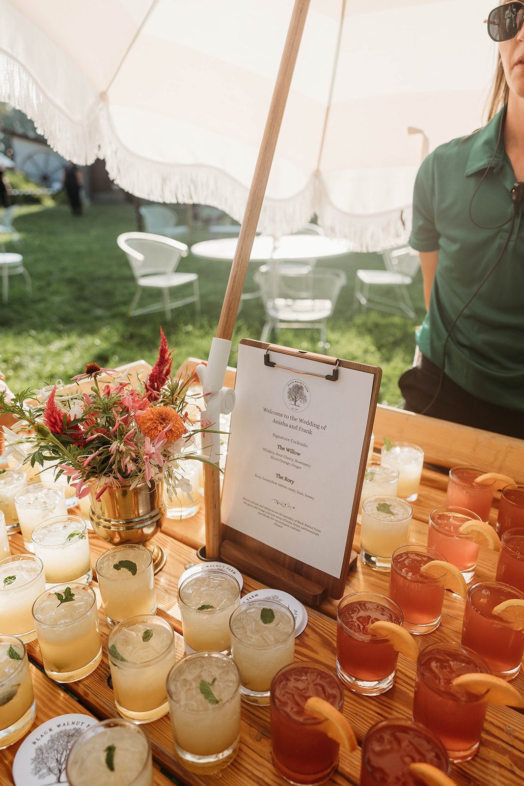 A Signature Cocktail Cart at Black Walnut Farm