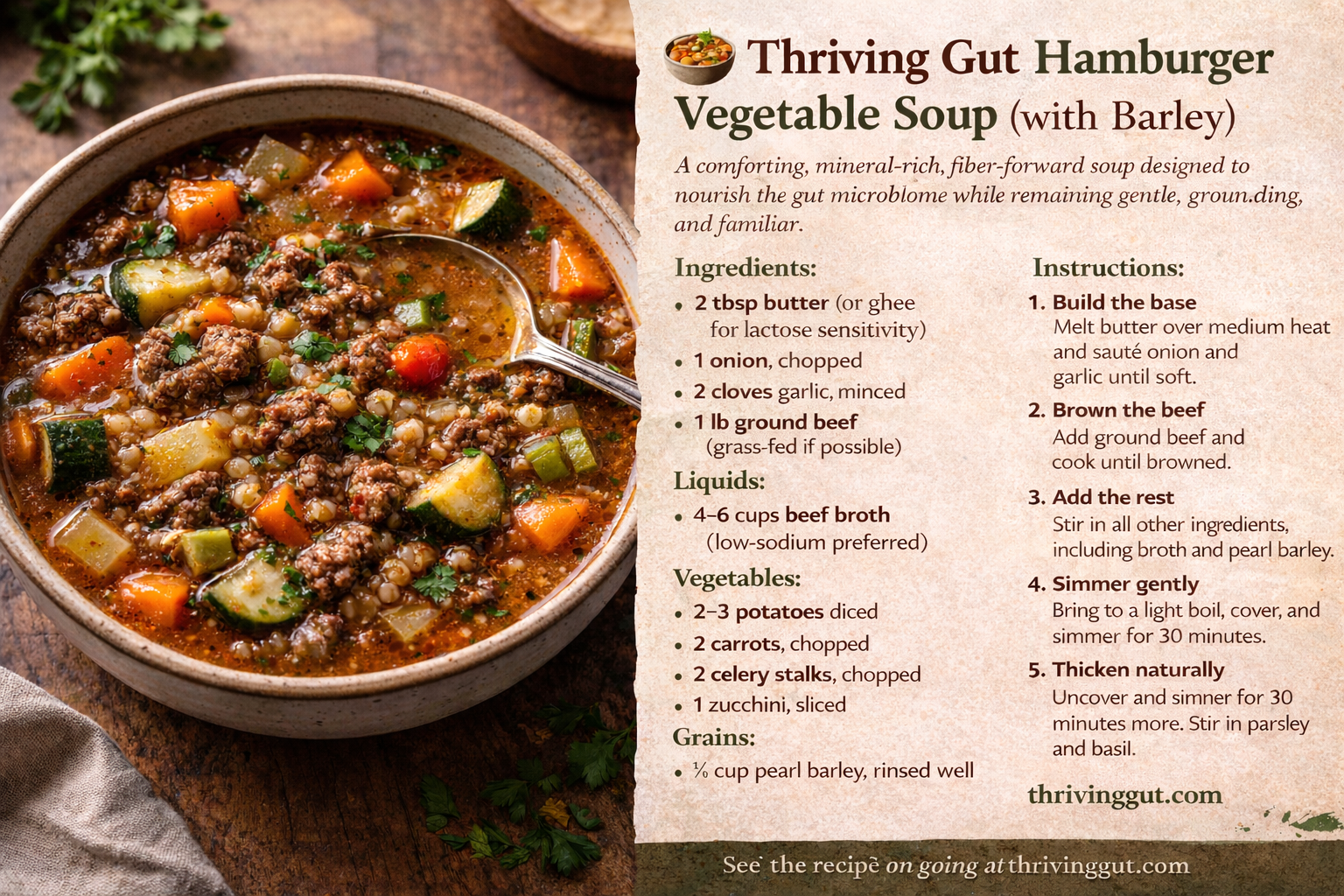 bowl of soup and recipe