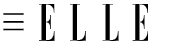The logo of ELLE magazine in black text on a white background.