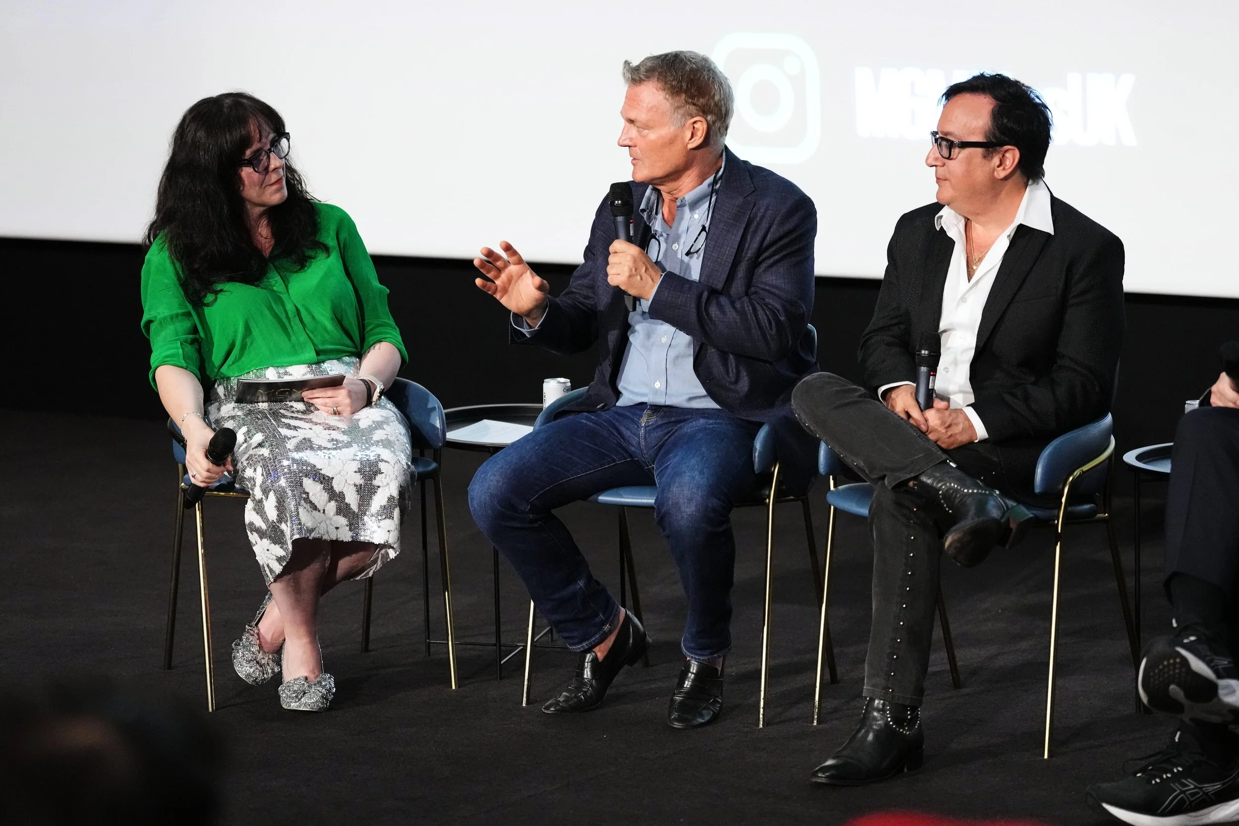 Onstage with the showrunners of The Westies
