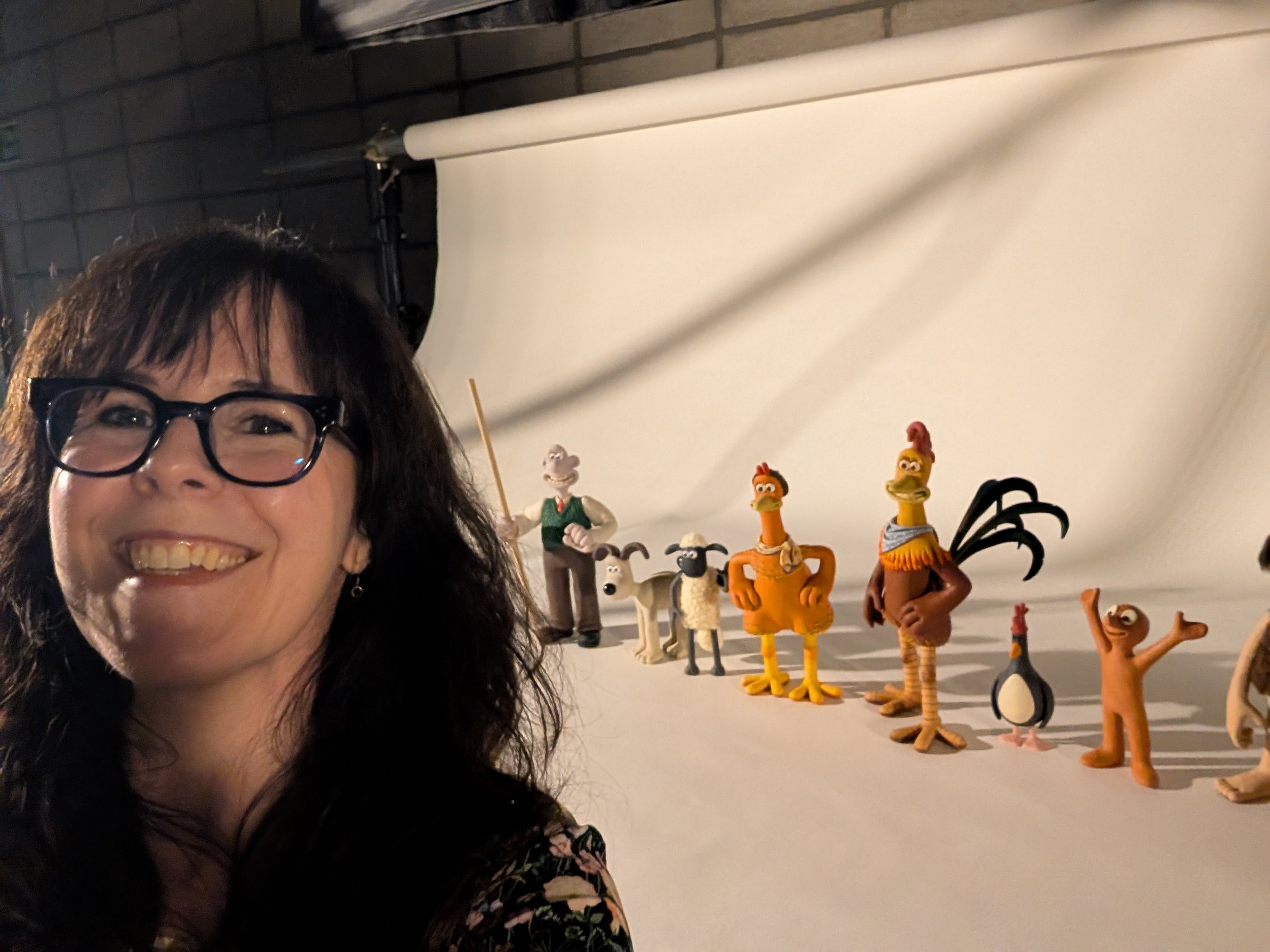 Trying not to be starstruck by the megastars of Aardman Studios. Shot at the studio in 2026