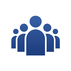 icon of multiple human silhouettes arranged in a flank