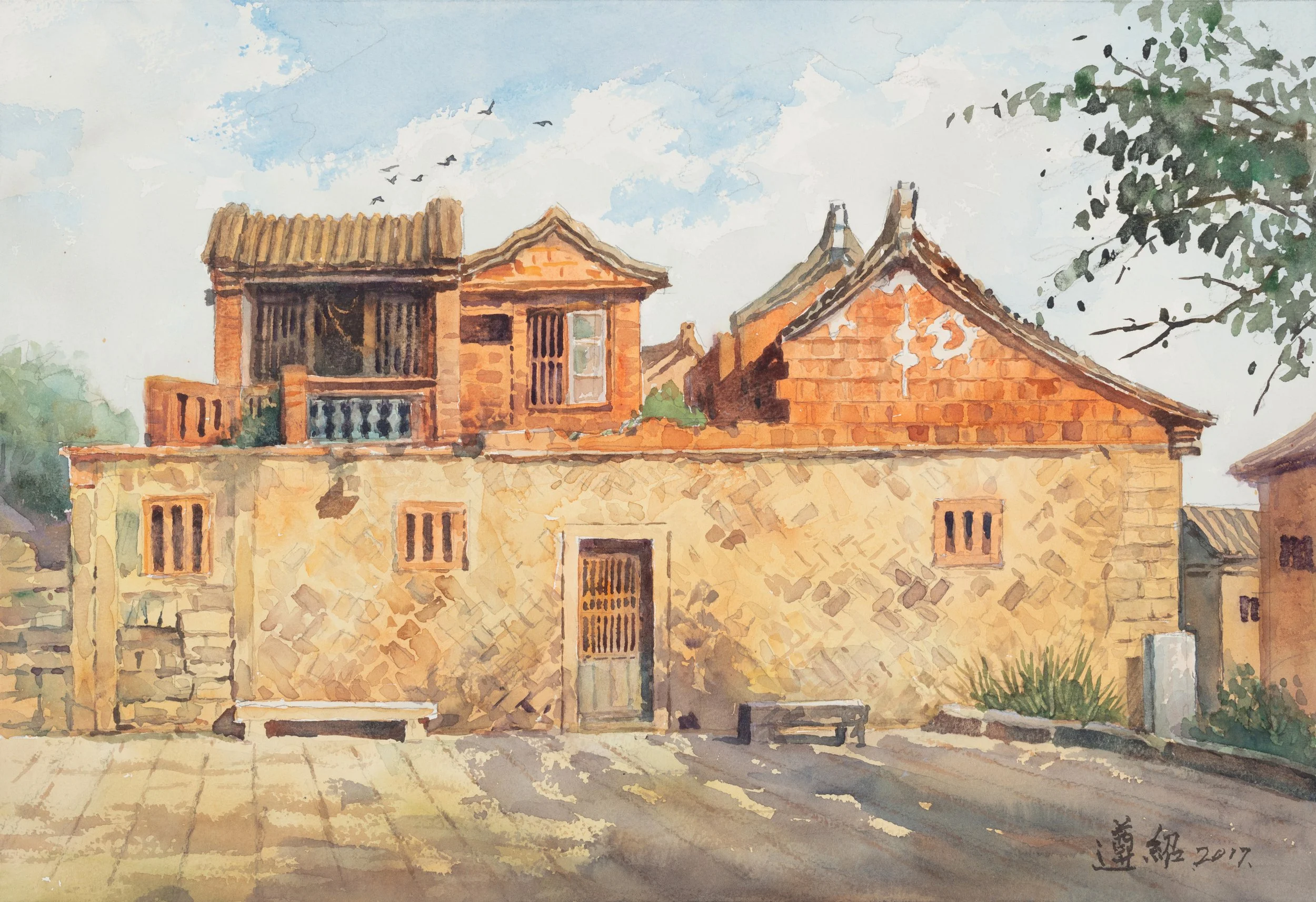 55围头民宅 (37x54cm ）2017.jpg