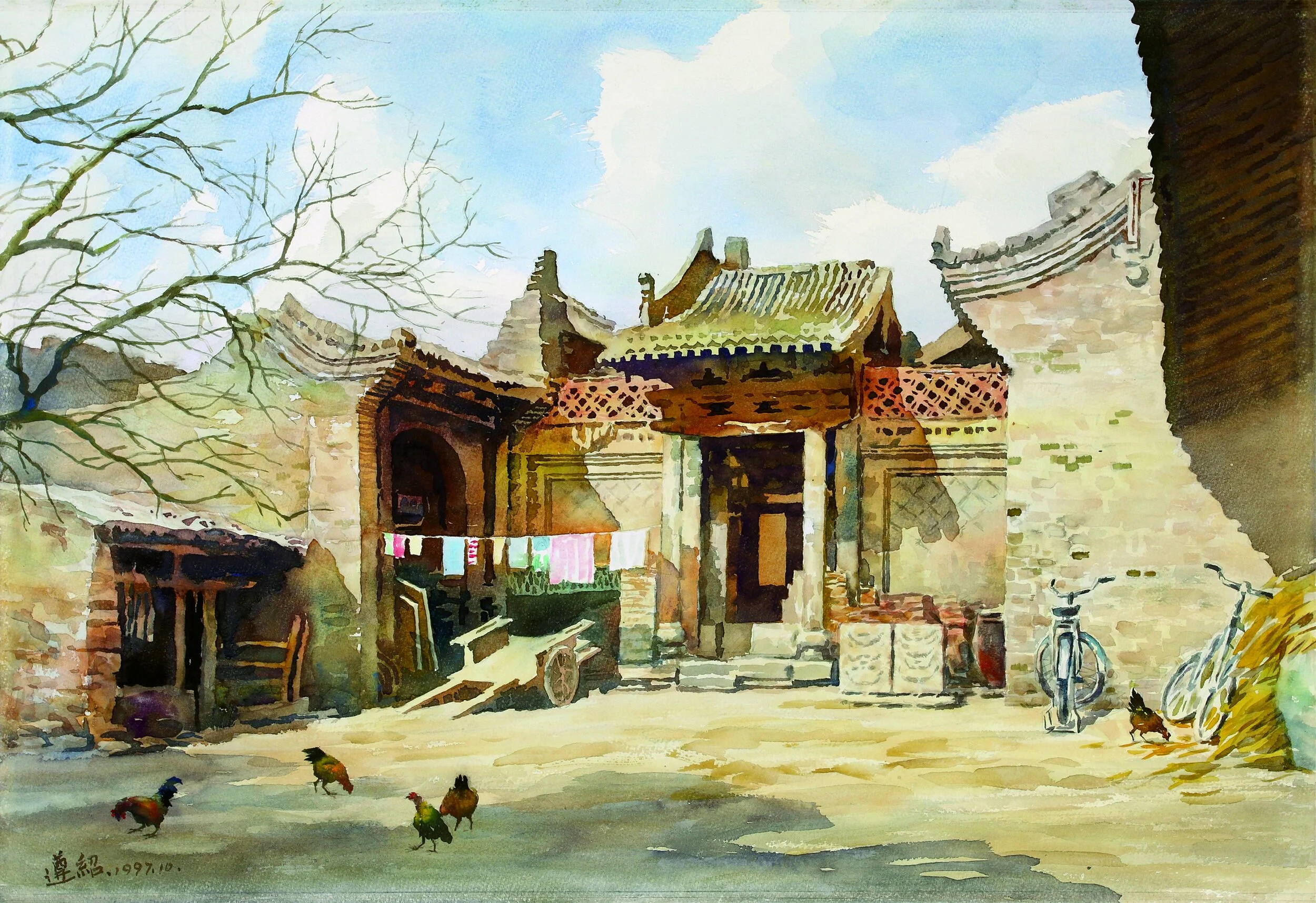 78晋中农舍（51X76）1997.JPG