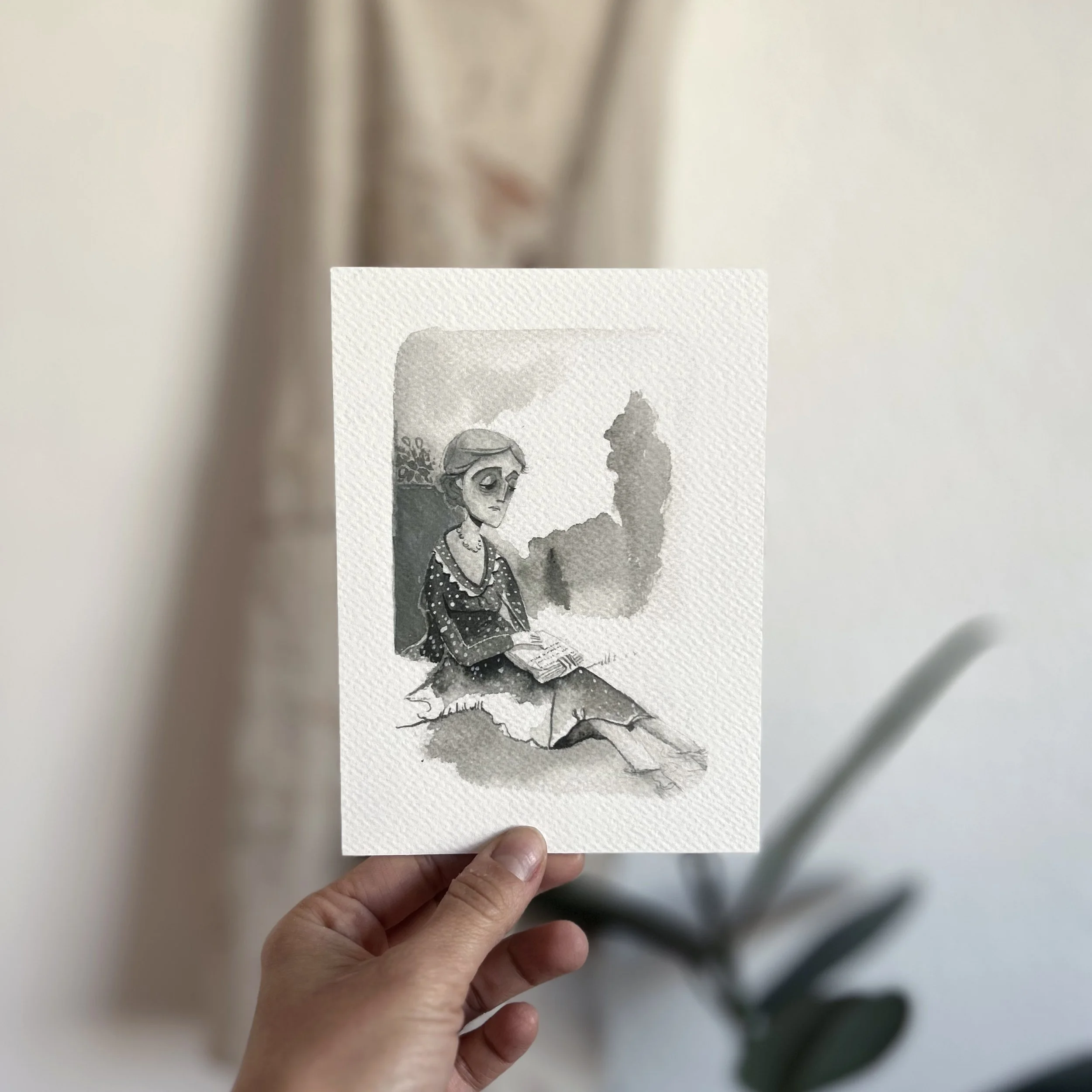 Virginia Woolf writing by the river