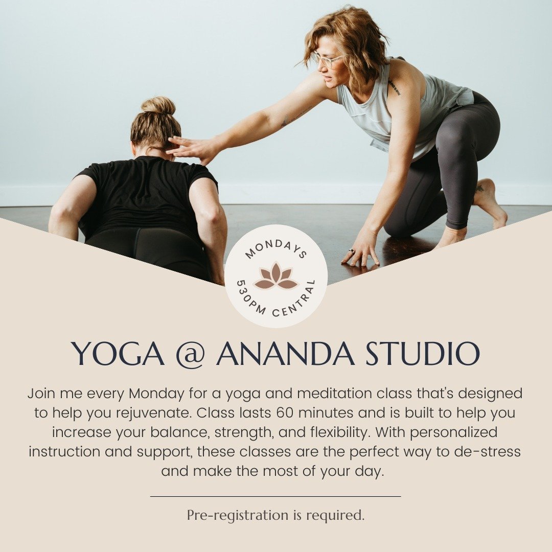 Yoga Mondays are back starting January 15th. Class dates for January and February are open for registration.

Pre-registration is required so everyone gets personalized support and room to breathe. 

Link is in my bio 💛