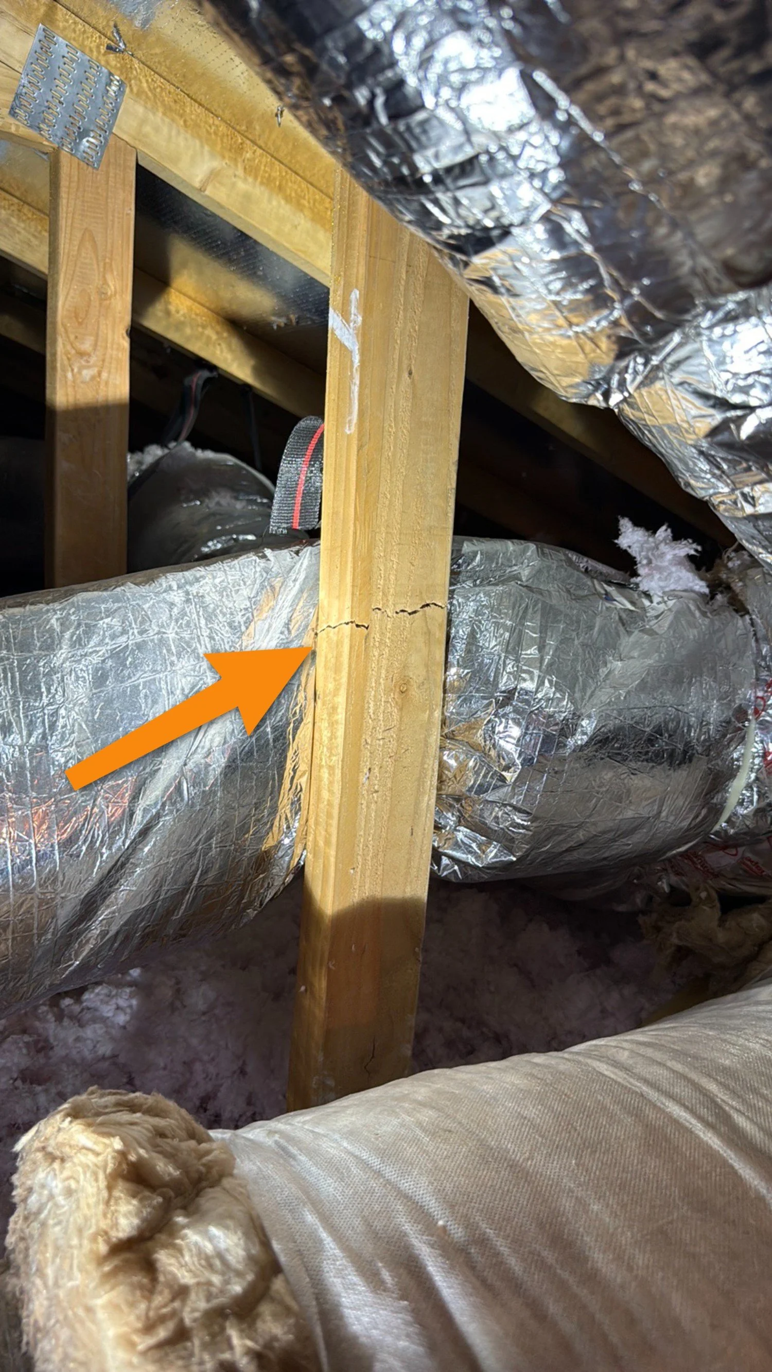 Roof Truss Damage Found During a Home Inspection in Las Vegas