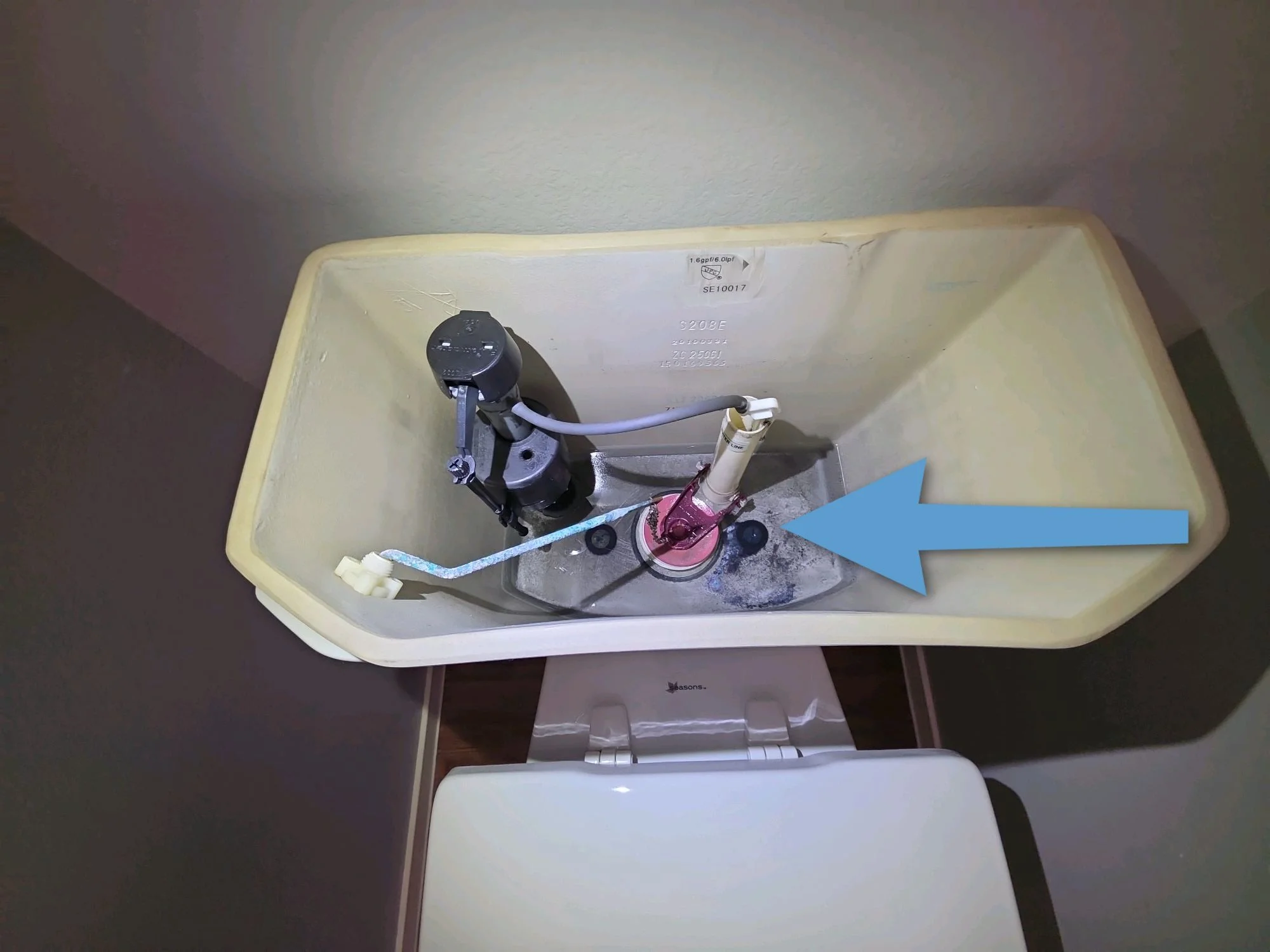 Rusting Toilet Tank Bolt Causing a Leak