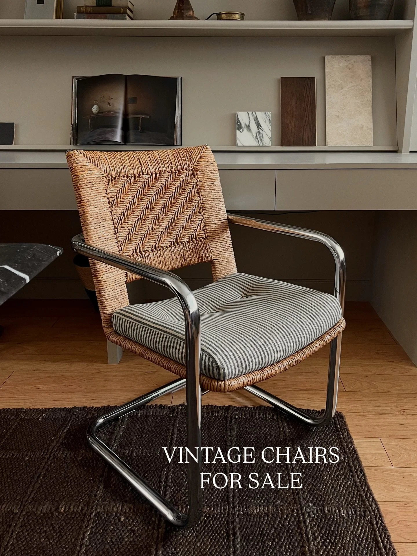 I have a chair addiction. I collect them like candy, especially vintage chairs. When see ones I love, I buy them, admire and use them, (or store them) and then eventually run out of room. 

I bought these 2 years ago, and have used them as both dinin