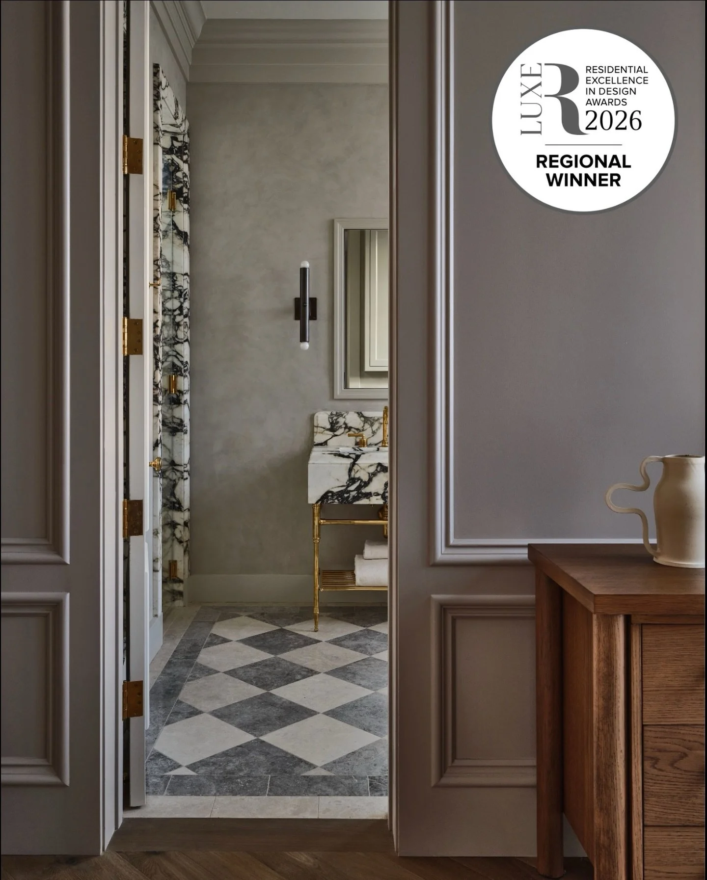 It&rsquo;s an honor to win the 2026 @luxemagazine RED Award for our Cole Valley Classic bathroom. 

Thank you judges for the support, always. 

Design @lauren_nelson_design 
Photo @michaelcliffordphotography 
styling @kendrasmoot 

#LUXEREDWinner2026