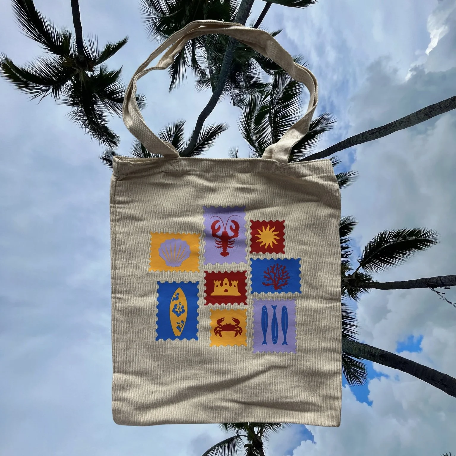 Summer Stamps Tote Bag