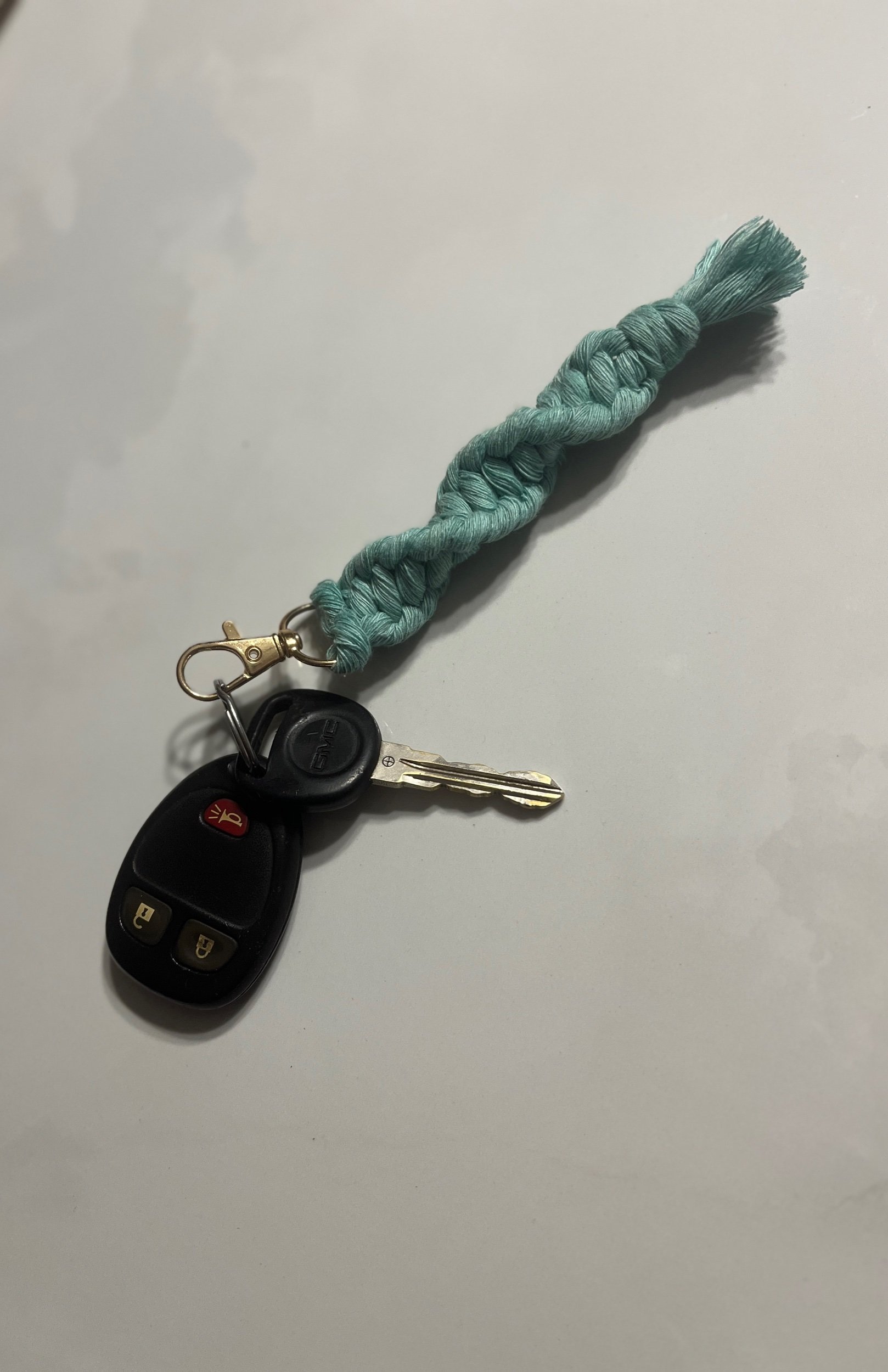 Macrame Spiral Keychain