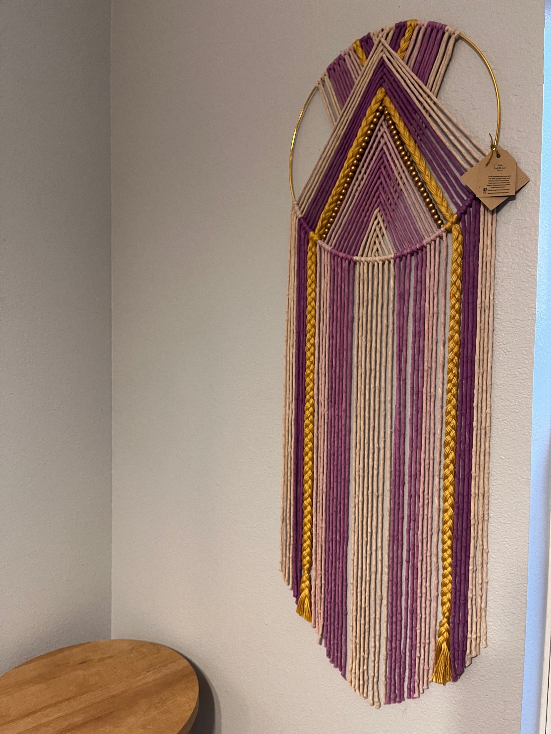 Disney Princess Rapunzel Macrame hoop wall hanging