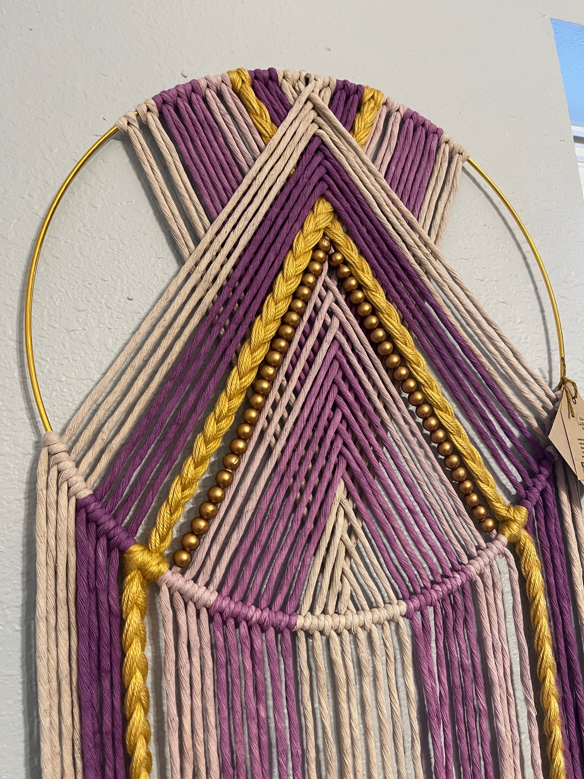 Disney Princess Rapunzel Macrame hoop wall hanging