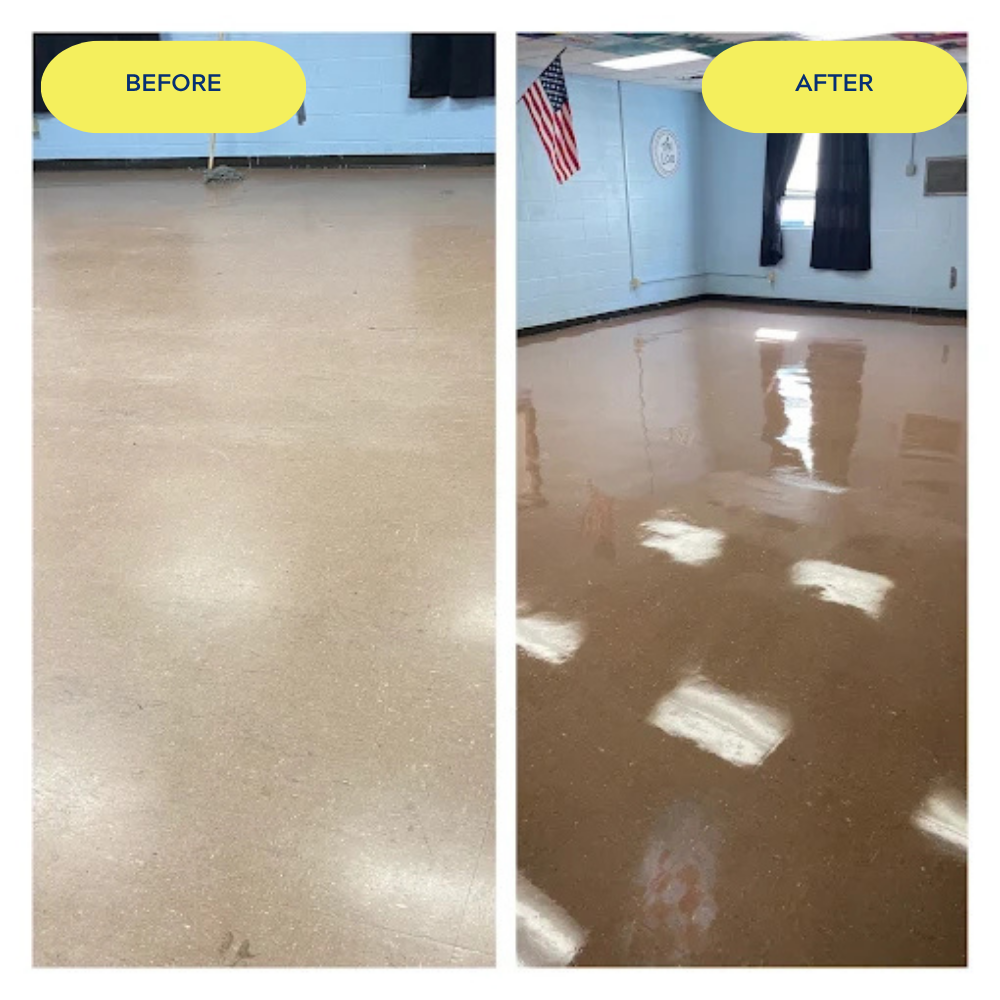 before and after buffing and waxing