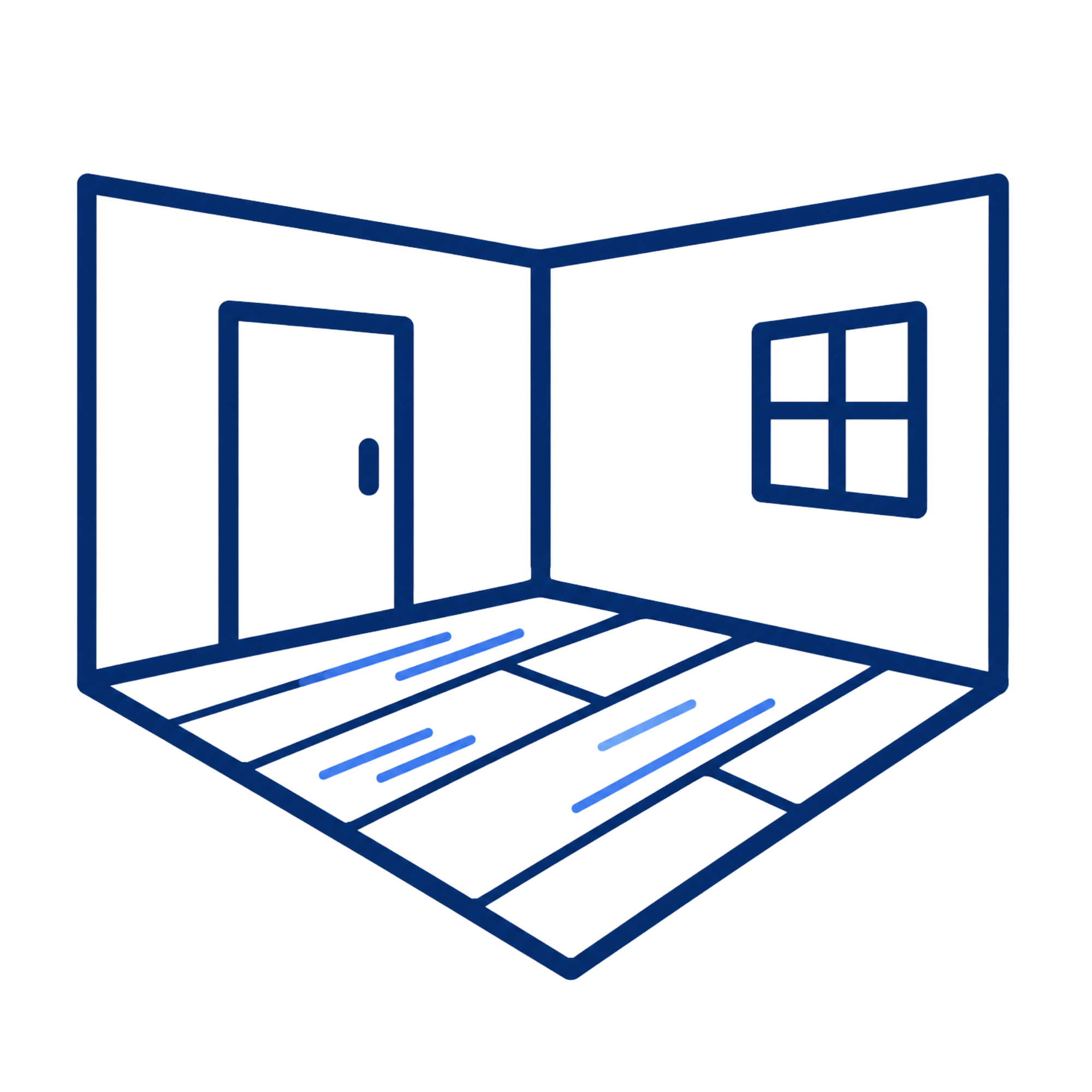 A digital illustration of an open wire cage with a dark brown background, featuring a door with a handle on the left side and a grid pattern at the base.