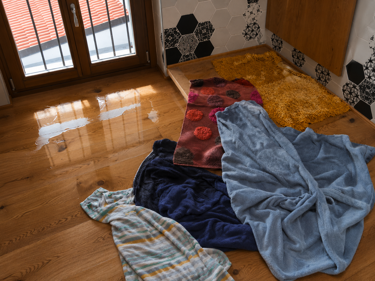 flooded hardwood floors