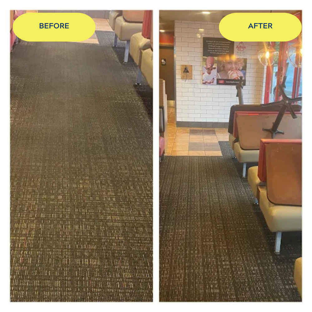 before and after commercial carpet cleaning
