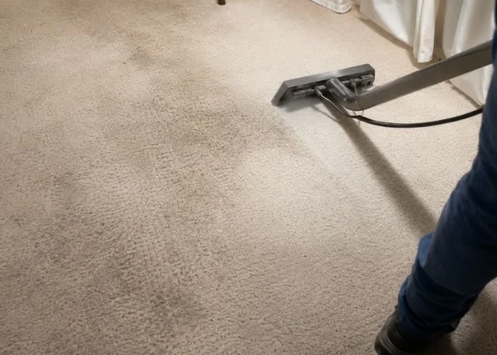 DC's cleaning the carpet