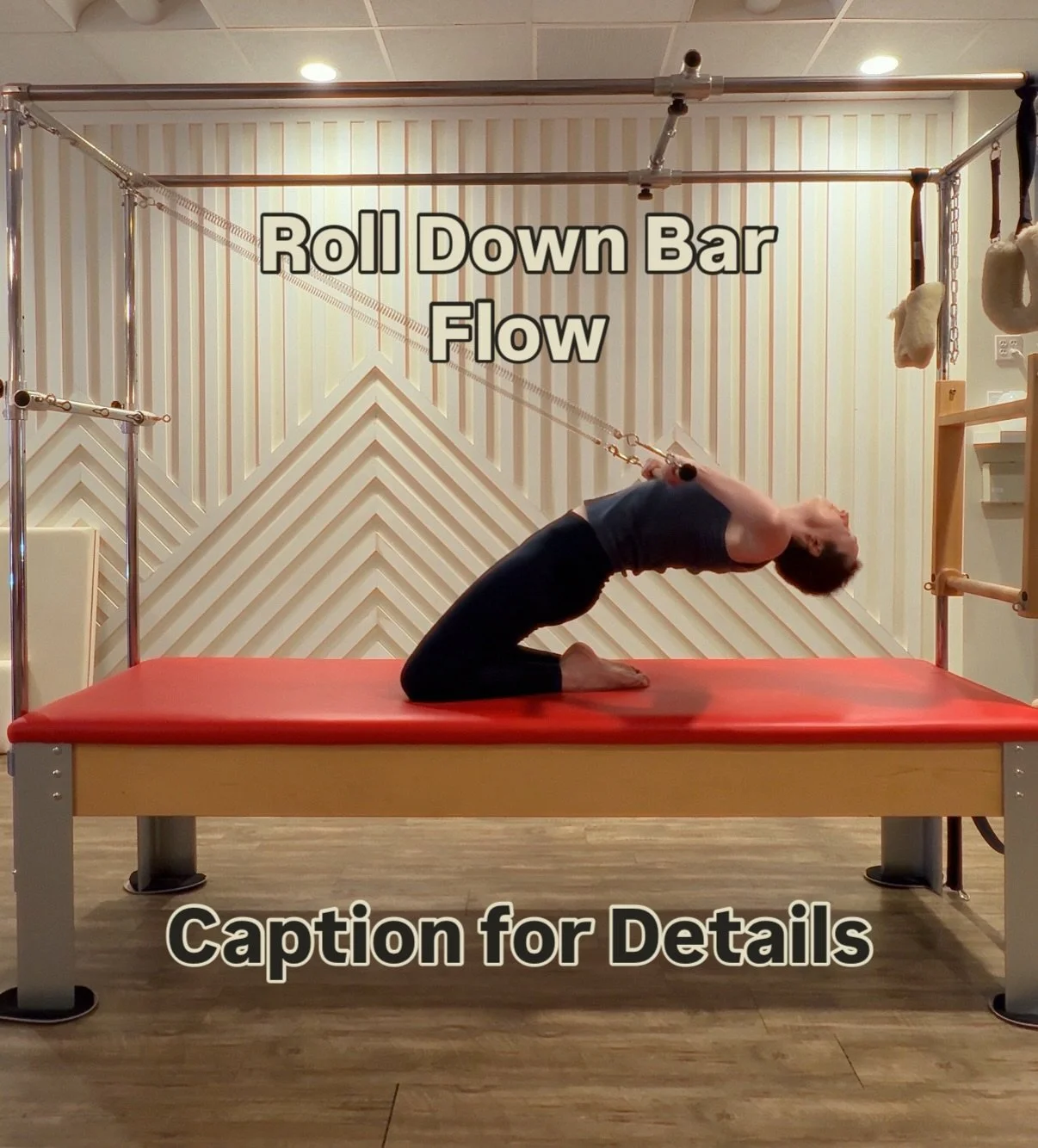 🛟Save this for your next tower class or self-practice!

I did 3 reps of each but I think 5 would be perfect for a group class. What else would you add?

1. Spine stretch
2. Roll down with row
3. Around the world
4. Single arm roll down with side ben