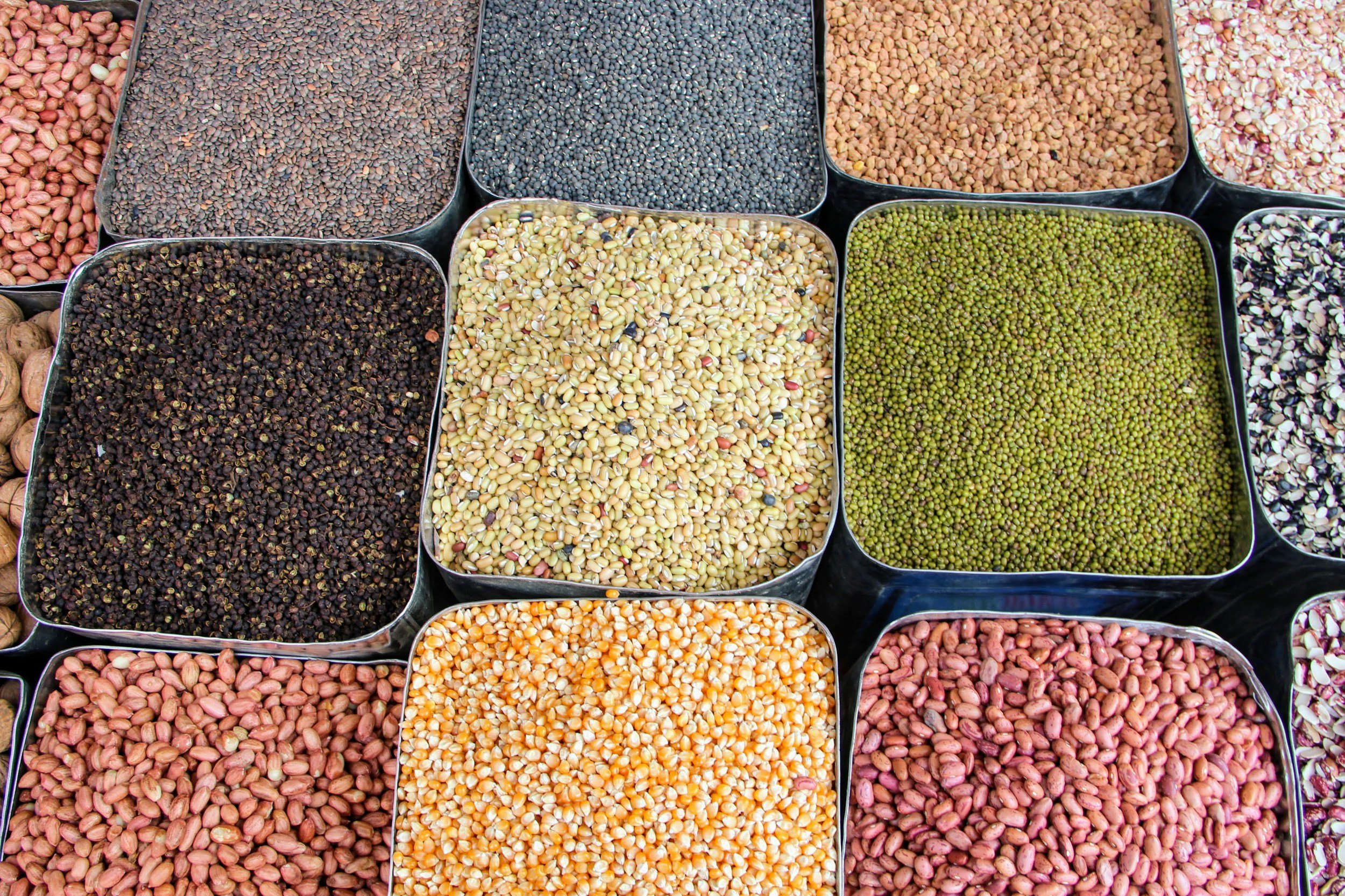 A variety of legumes