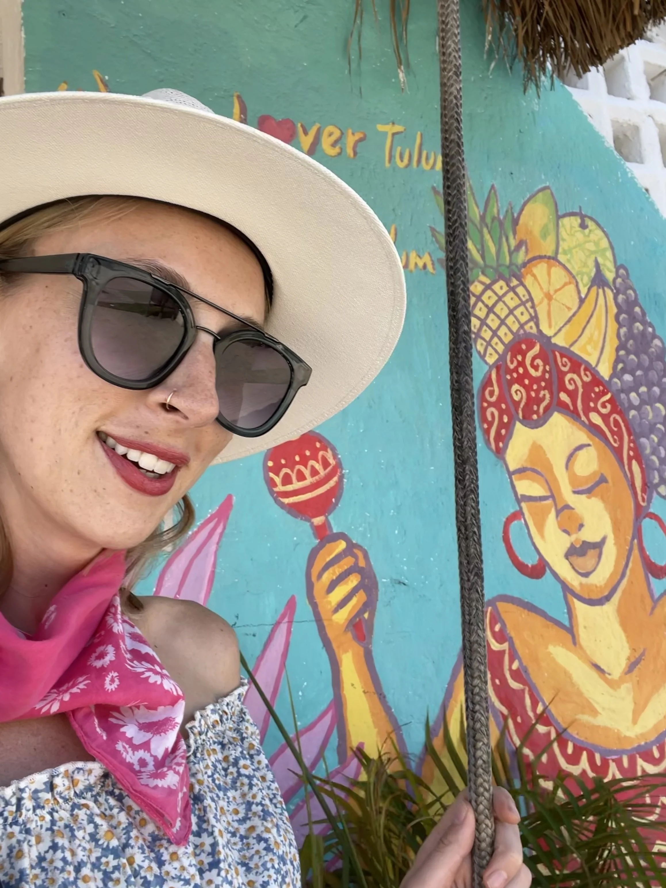 Tulum Hat Selfie