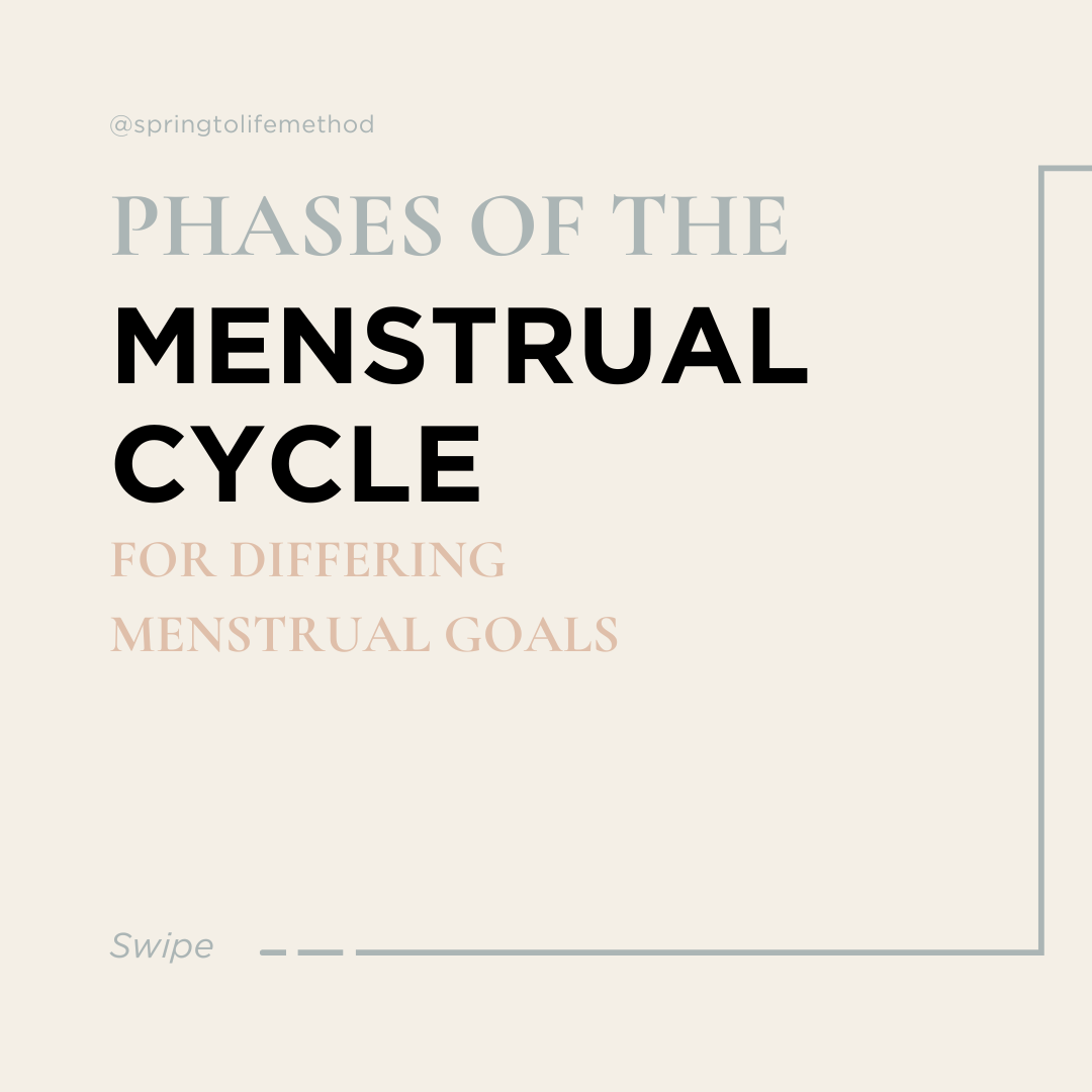 Simplifying Cycle Syncing: for differing menstrual Goals