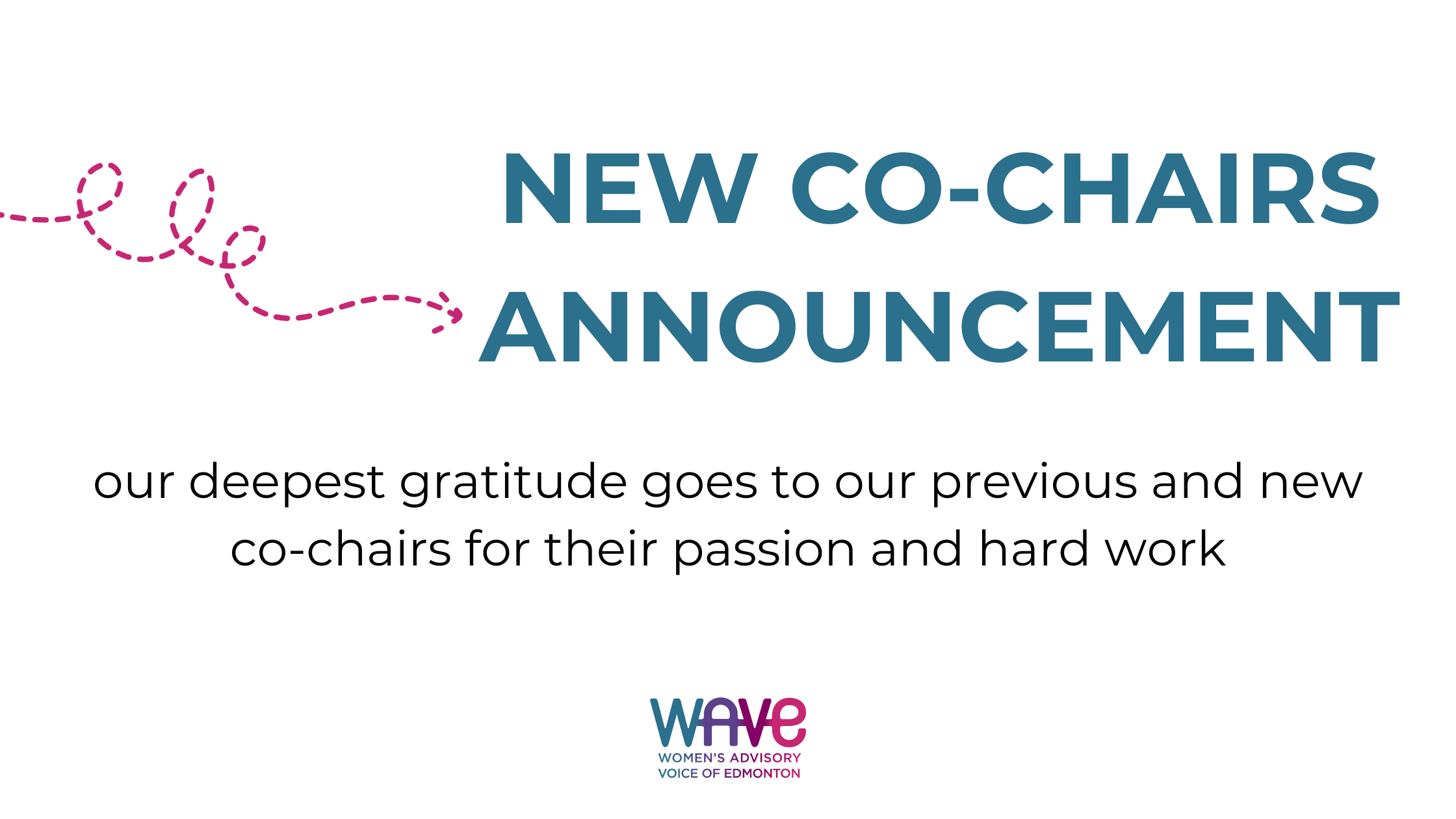 New Co-Chairs Announcement