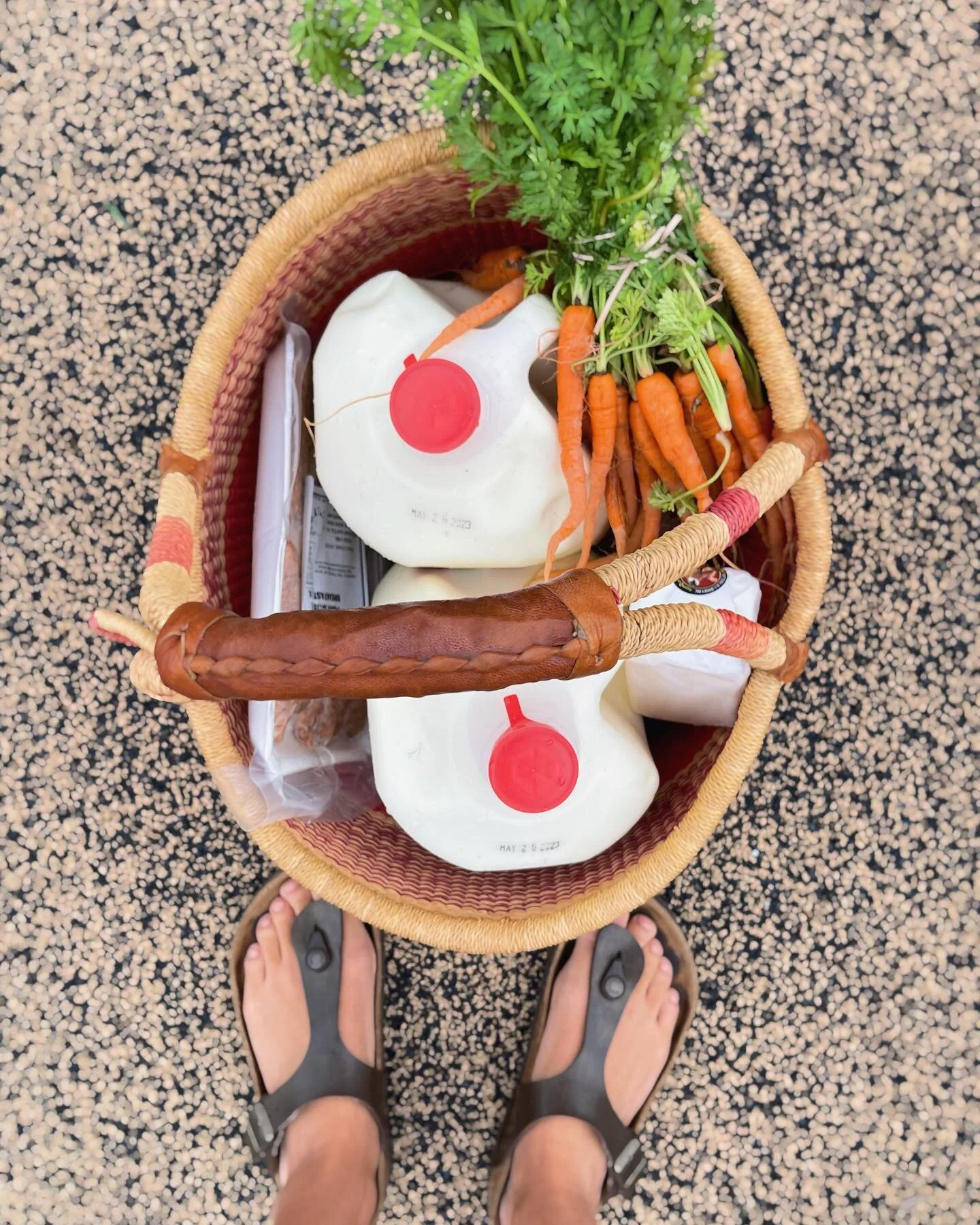 We went to my parents local farmers market to get the essentials. Real milk, good butter, pastured sausages and carrots.

It was a small market but every stand was local, chemical free and high quality. My local market in Australia is huge but at lea