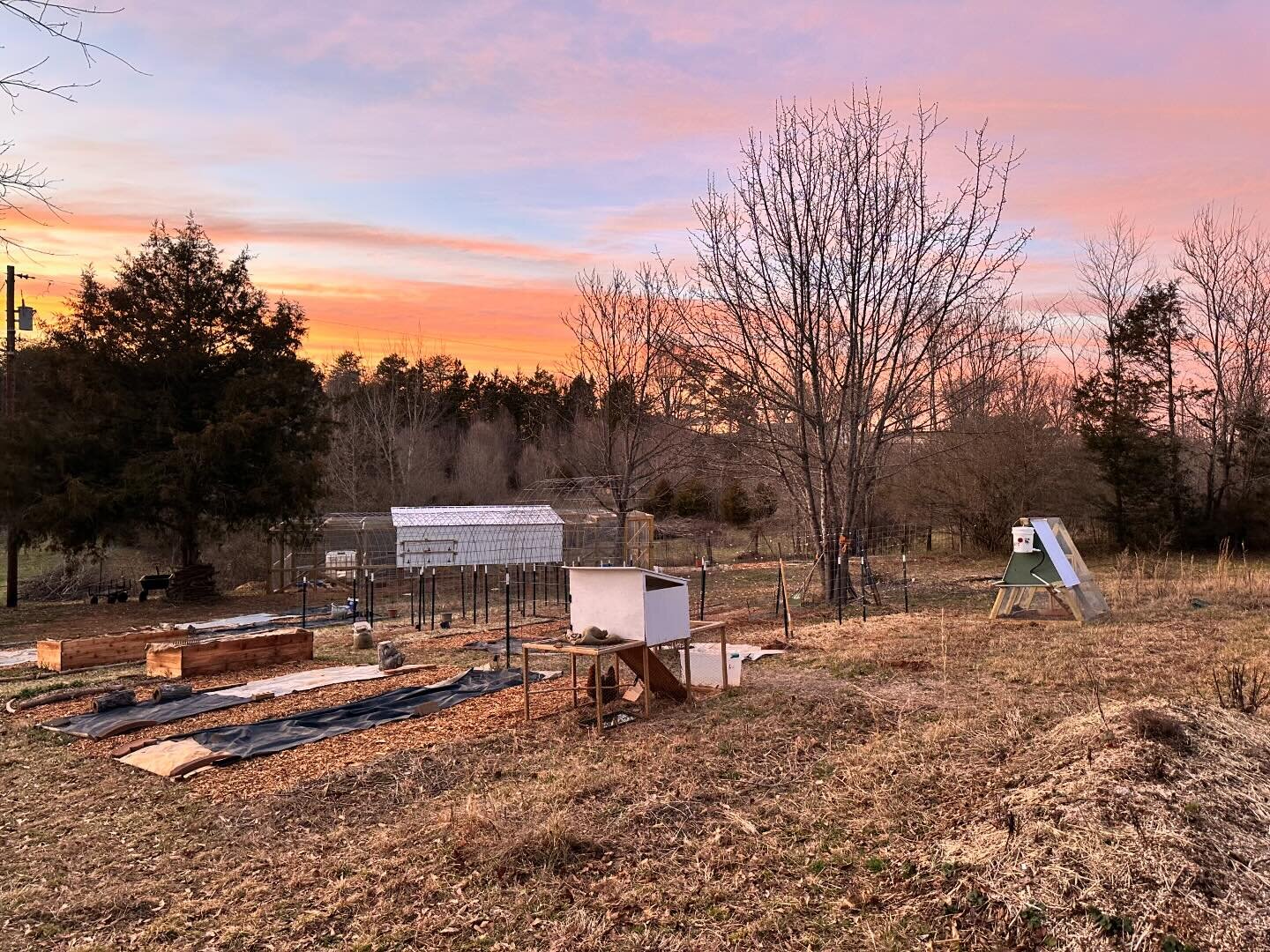 For a long time I dreamed of what our future farm would look like, where it would be, the sunsets it would have. Then when we were trying to buy this house &amp; were shuttling back and forth every night from the campground in South Carolina to fix w