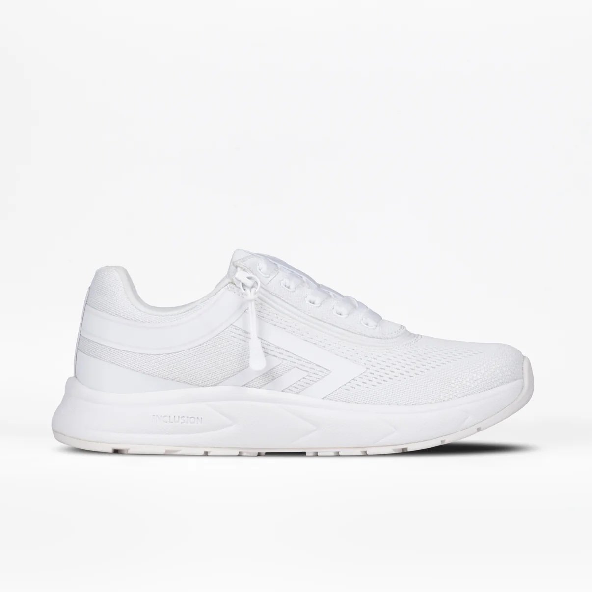 BILLY women's sport inclusion sneaker shown in all white - white mesh, white laces, white sole