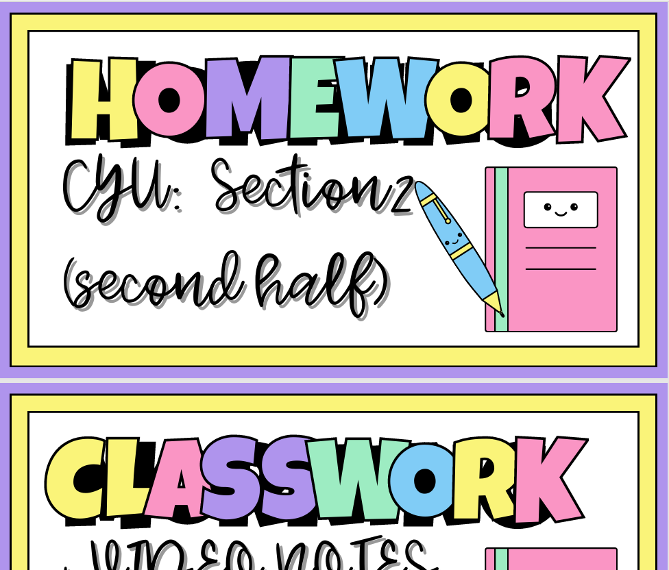 *UPDATED* Notebook Guidelines for High School Math (interactive notebook)