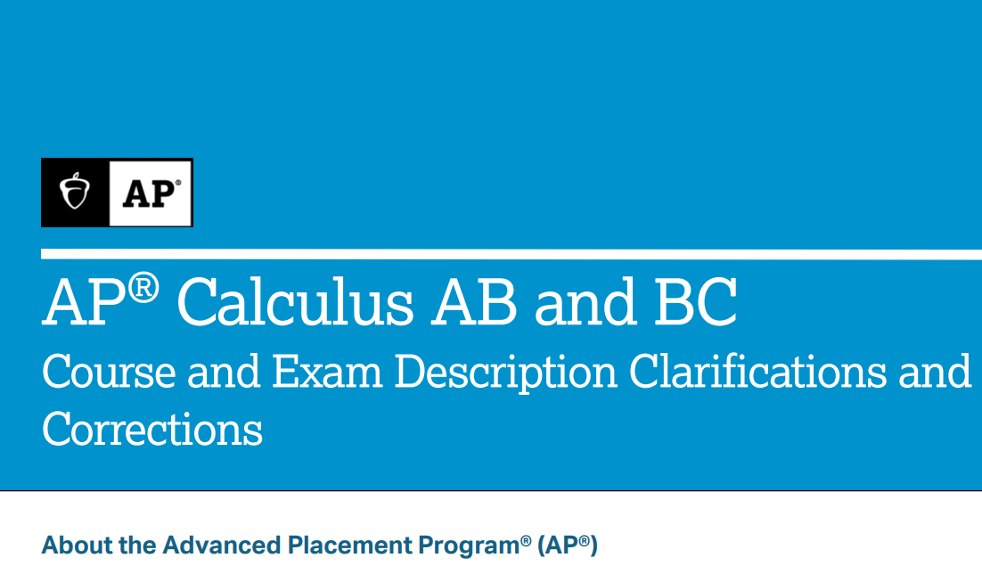 AP Calculus Exam Changes: CED and MCQ