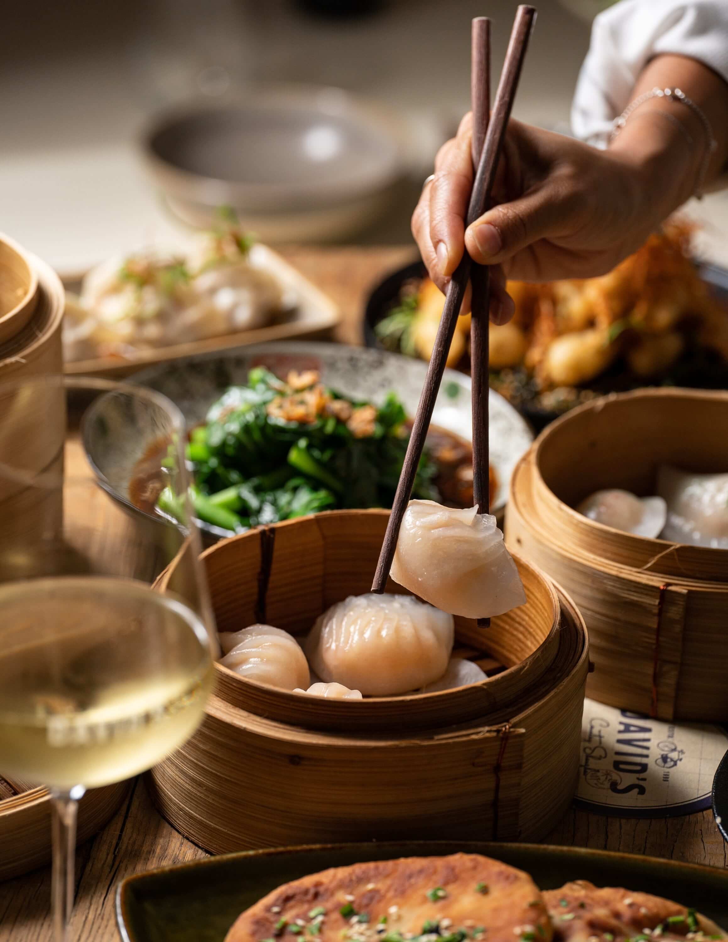 Davids Restaurant pan fried pork and chive dumpling.jpg