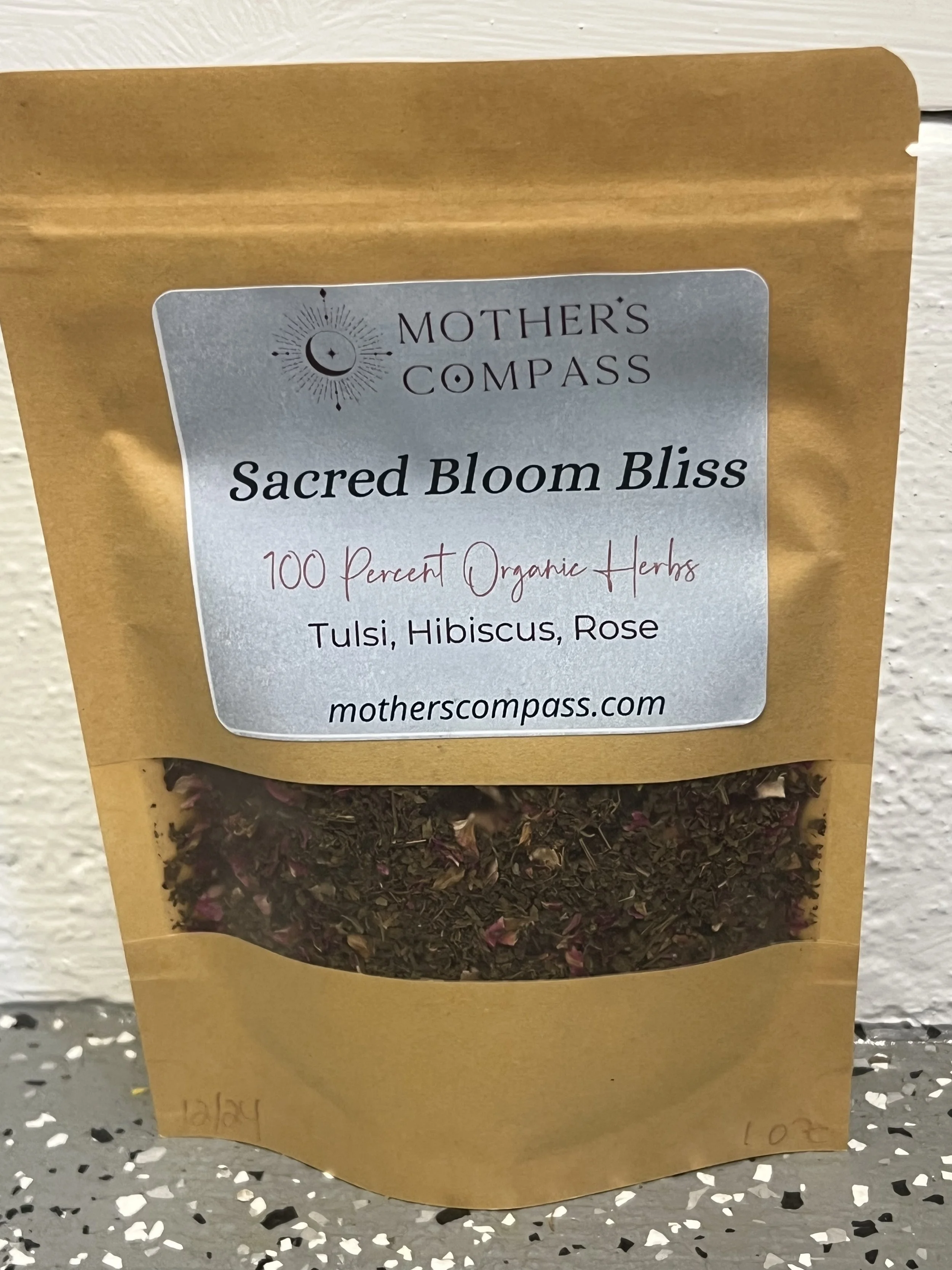 Sacred Bloom Bliss Handcrafted Organic Herbal Tea from Mother's Compass.JPEG