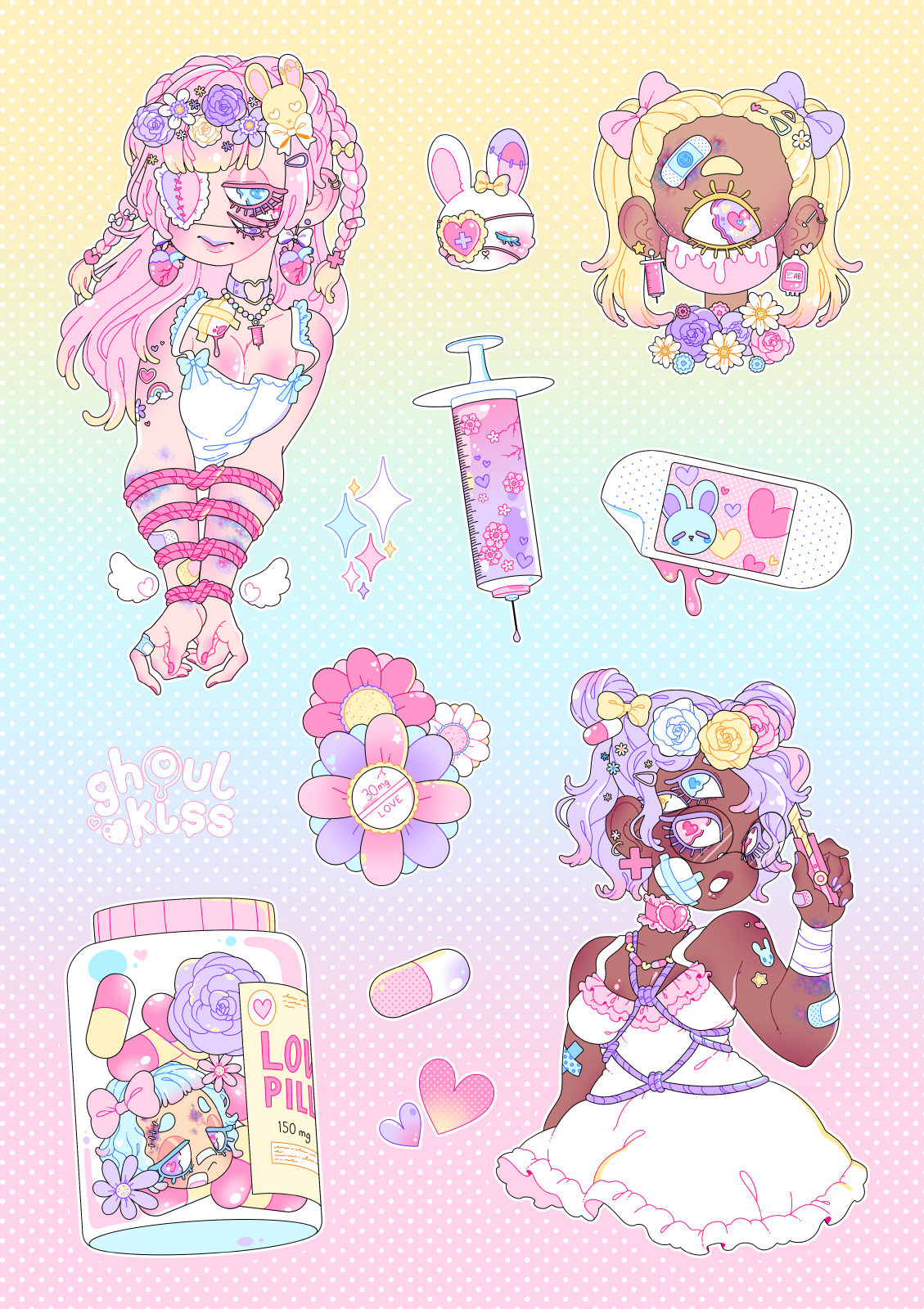MENHERA QUEEN sticker sheet.png