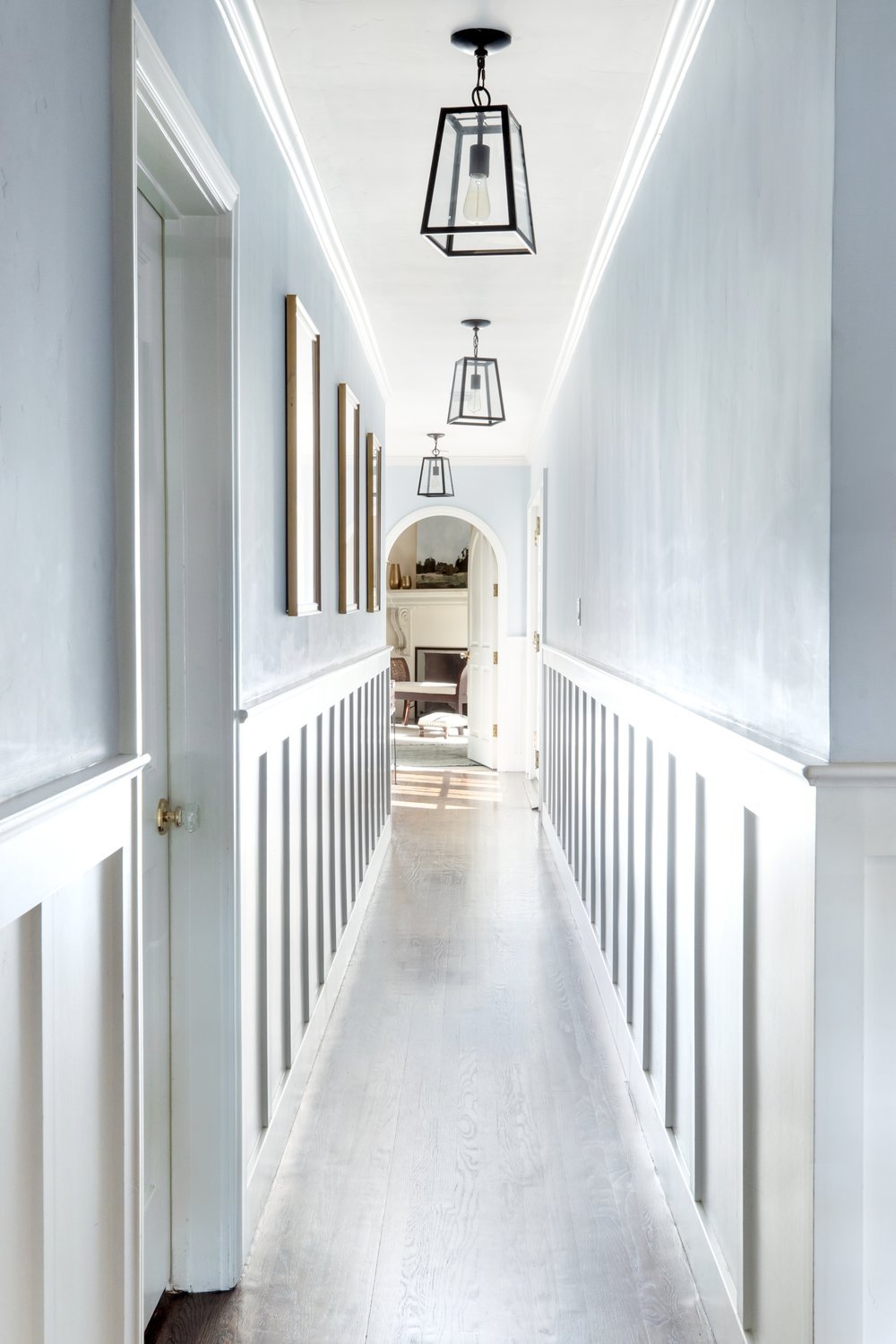 Hallway interior design in Southern California home