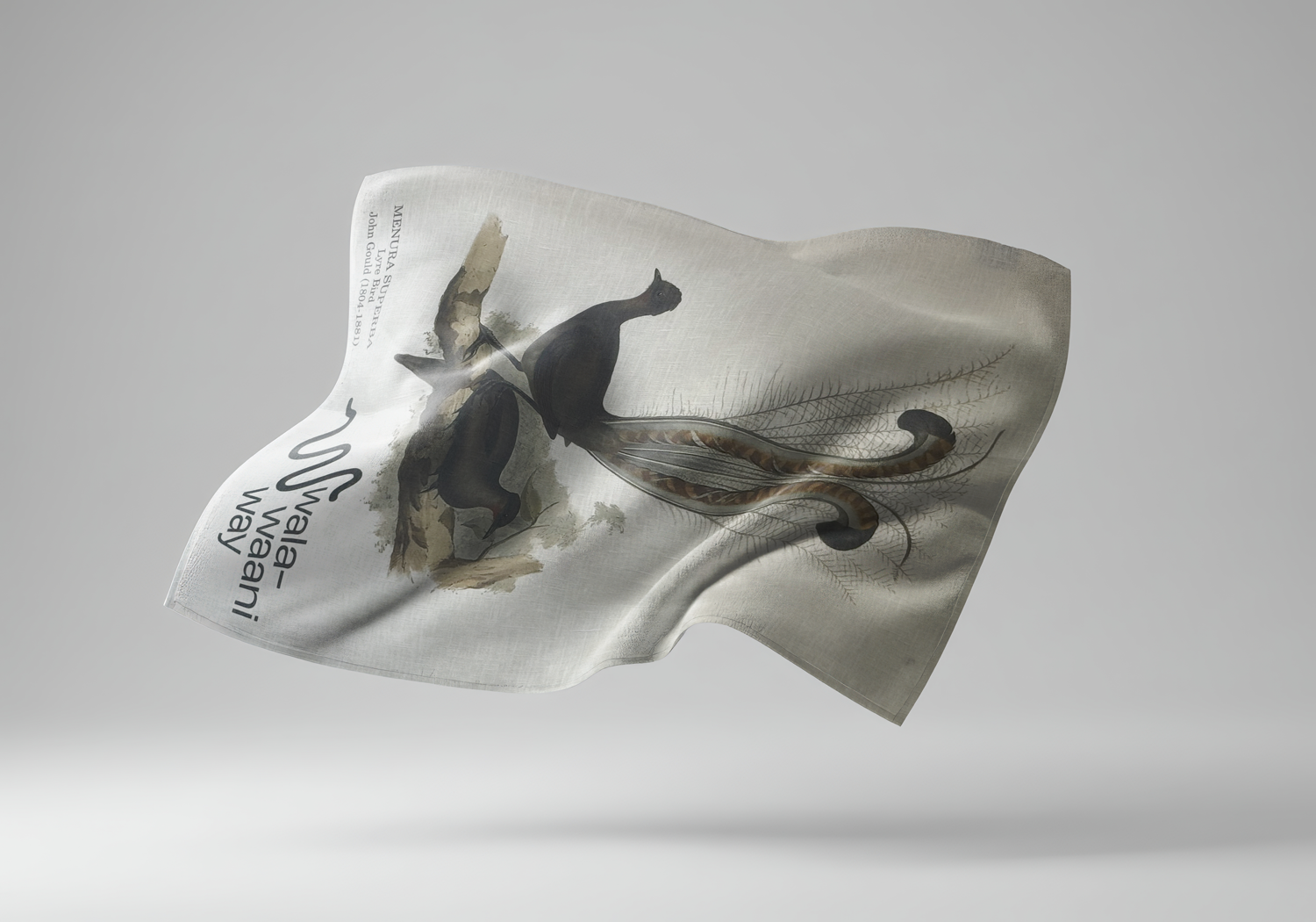 Lyre Bird T-Towel 100% Linen