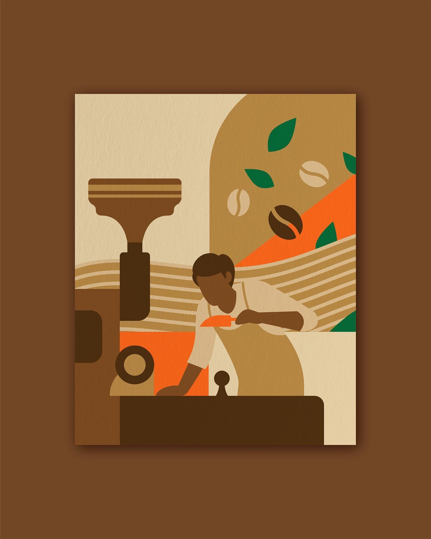 Graphic illustration by @locopopostudio for @dunkinindia on how sustainability sourced superior quality beans and perfect roasting turns into a great coffee. 

Concept, direction &amp; agency: @landor_fitch_in 

#coffeeindia #wallart