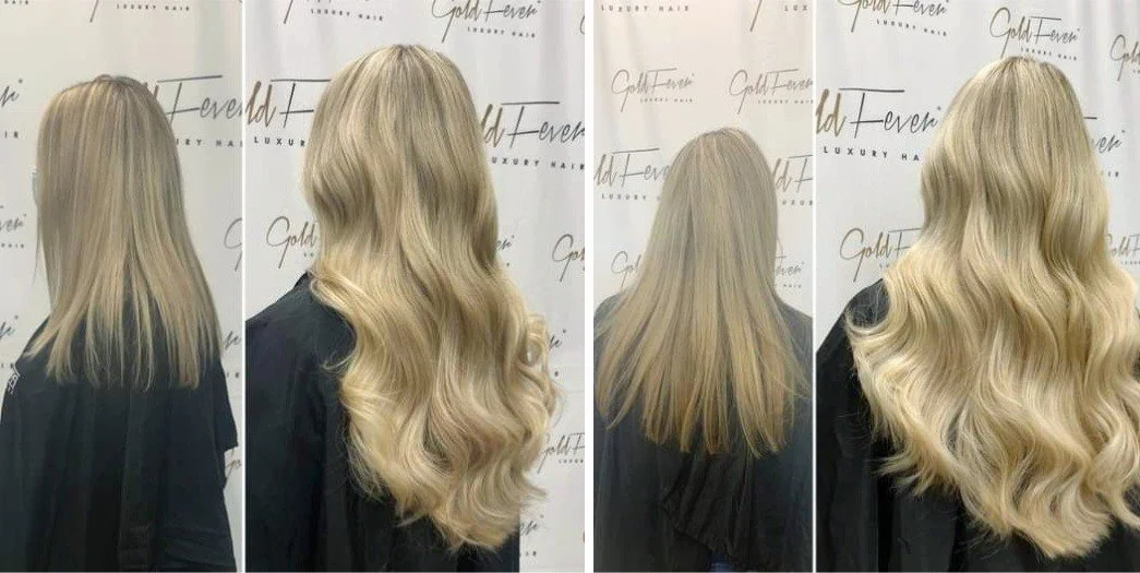 Gold fever hair extensions