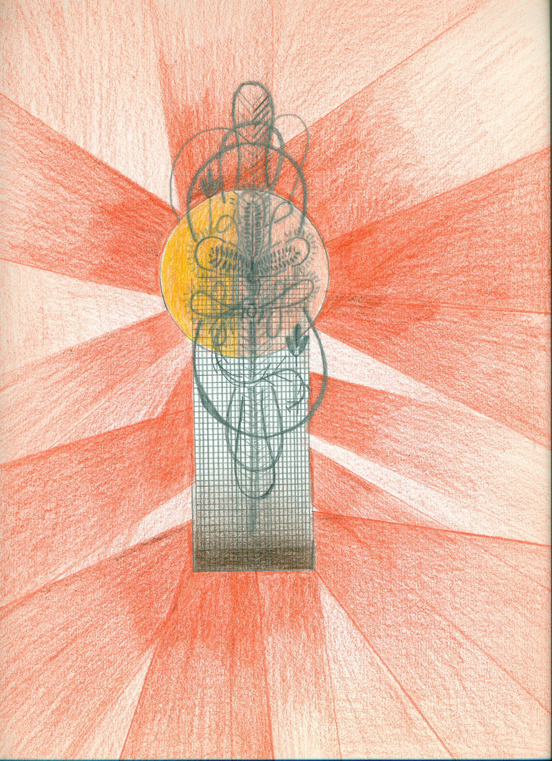 32 x 24 cm, coloured pencil drawing