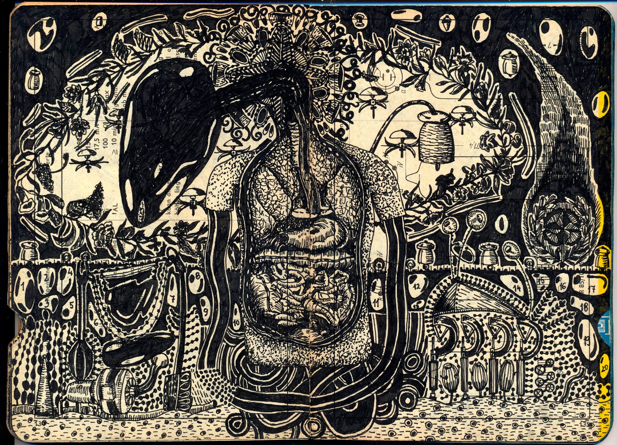 Sveznadar, 15 x 21 cm, sketchbook, ink drawing