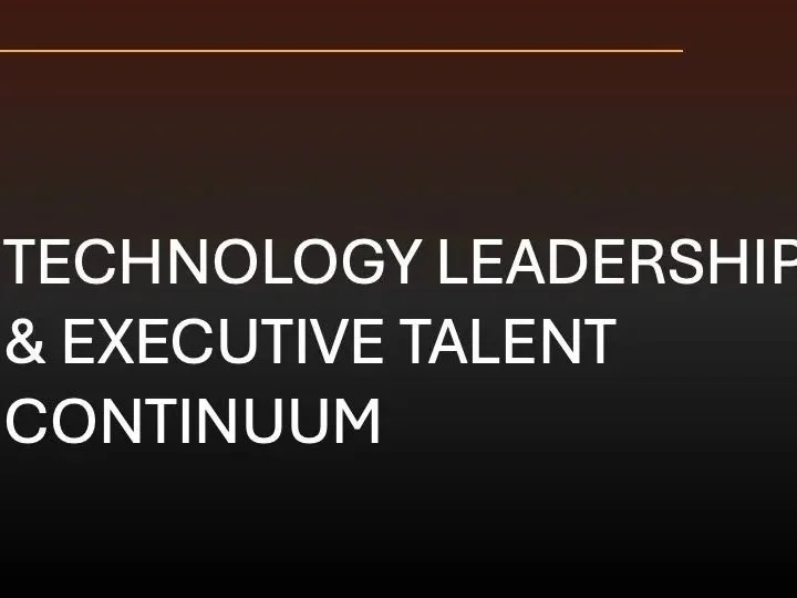 Technology Governance & Leadership Talent Development