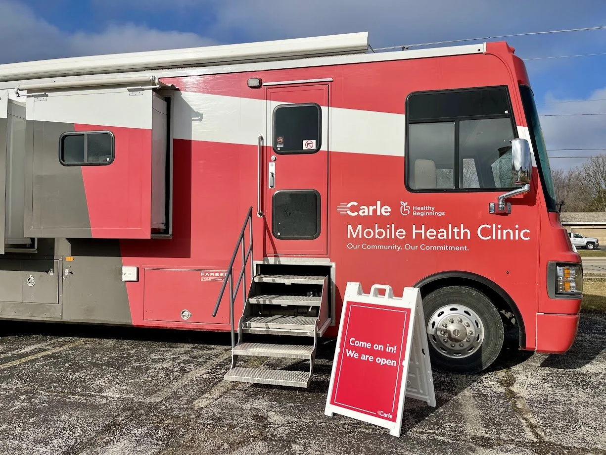 Carle Mobile Health Clinic and Vermilion Mobile Market in Oakwood on 4.10.2026 from 9am-3pm
