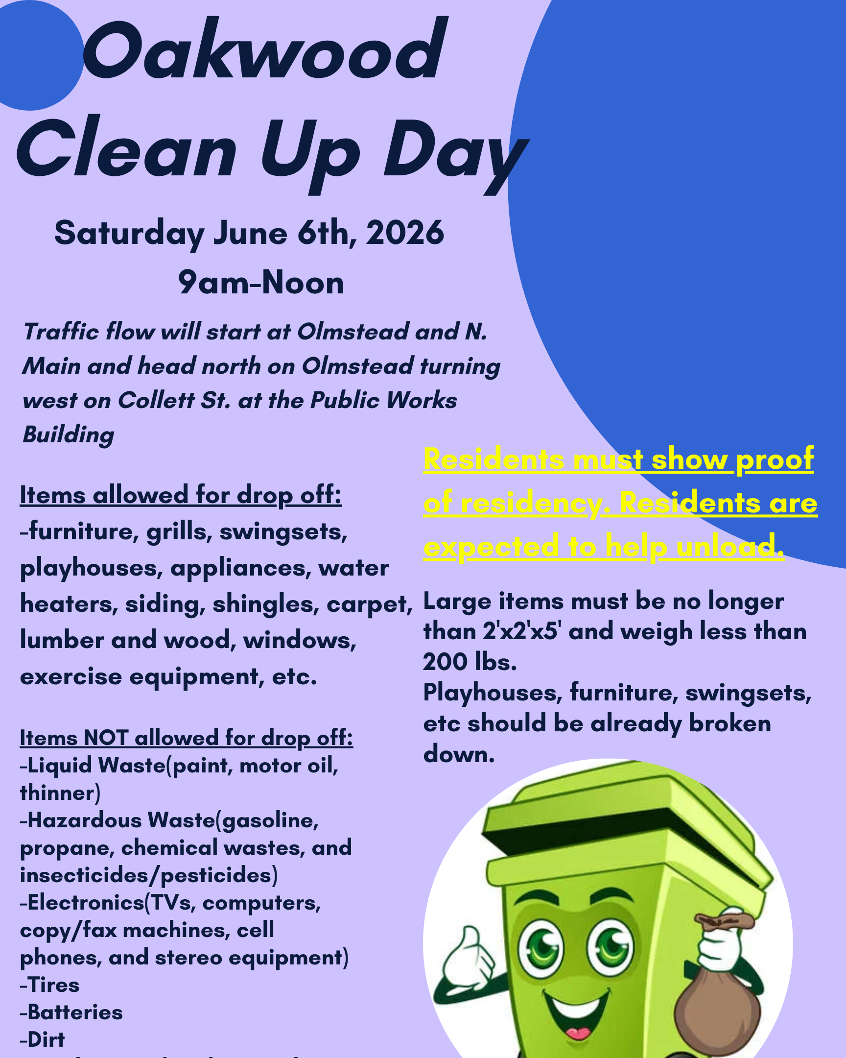 Oakwood Clean Up Day #2 6/06/2026