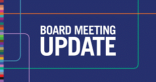 Board Meeting Moved To Monday August 24th, 2026