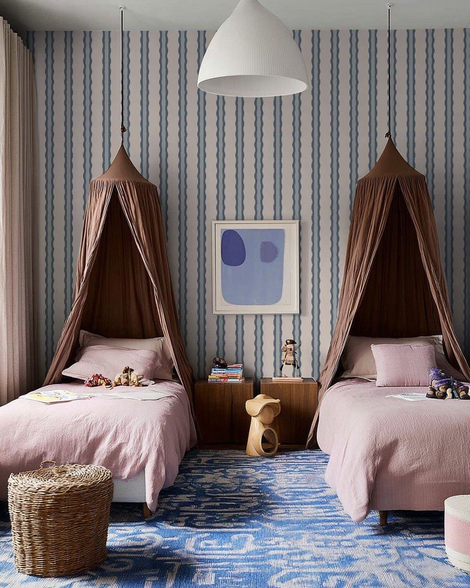 Soft stripes, sweet dreams.
Our striped collection for kids&rsquo; bedrooms is designed to create spaces that feel calm, playful, and full of light. Gentle lines add character without overwhelming the room, bringing the perfect balance between imagin
