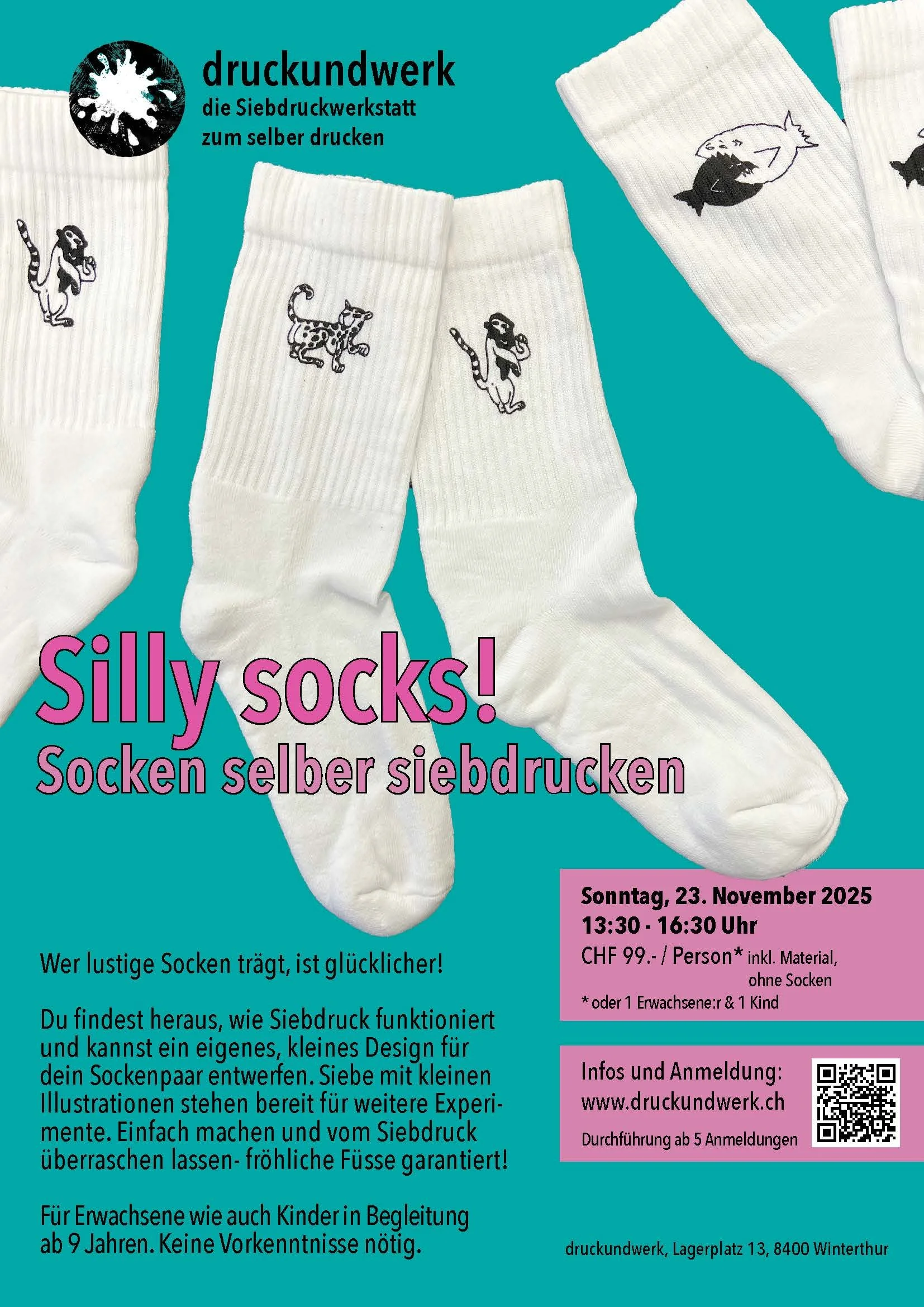 Silly socks Siebdruck Workshop
