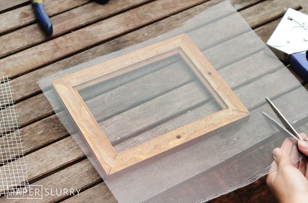 cod Wooden Papermaking Mould Fram DIY Handmade Paper Making Frame