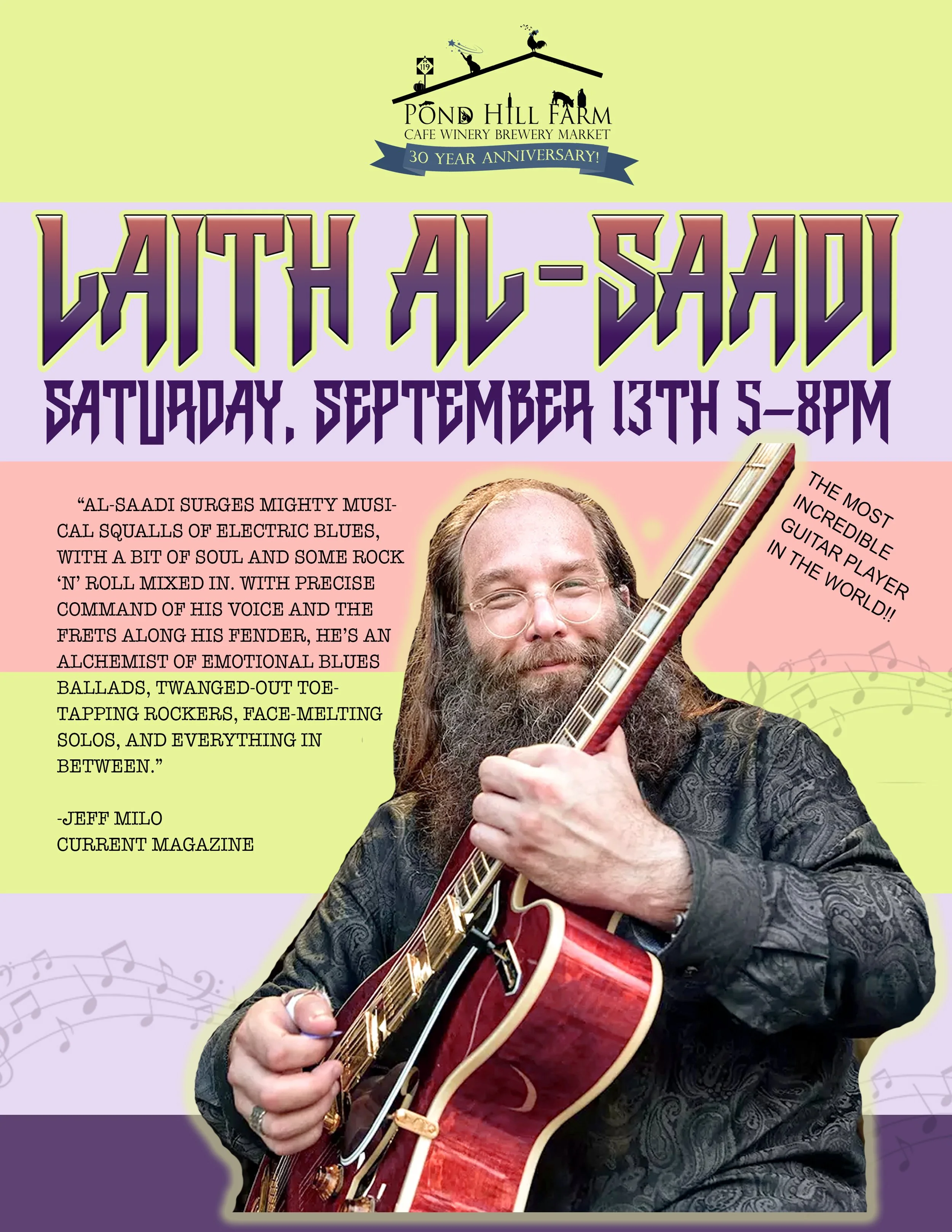 Live music by Laith Al-Saadi
